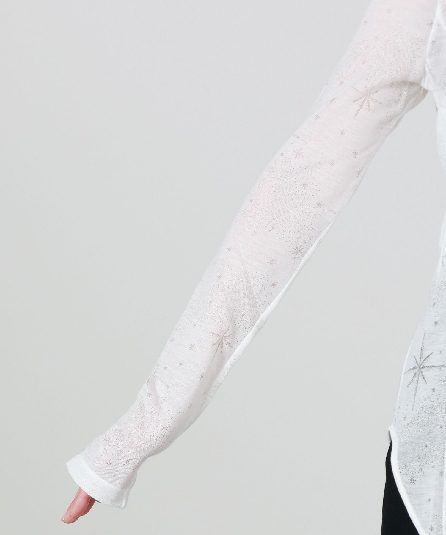 Mame Kurogouchi(マメ クロゴウチ)】 Starry Jersey Square Neck Sheer