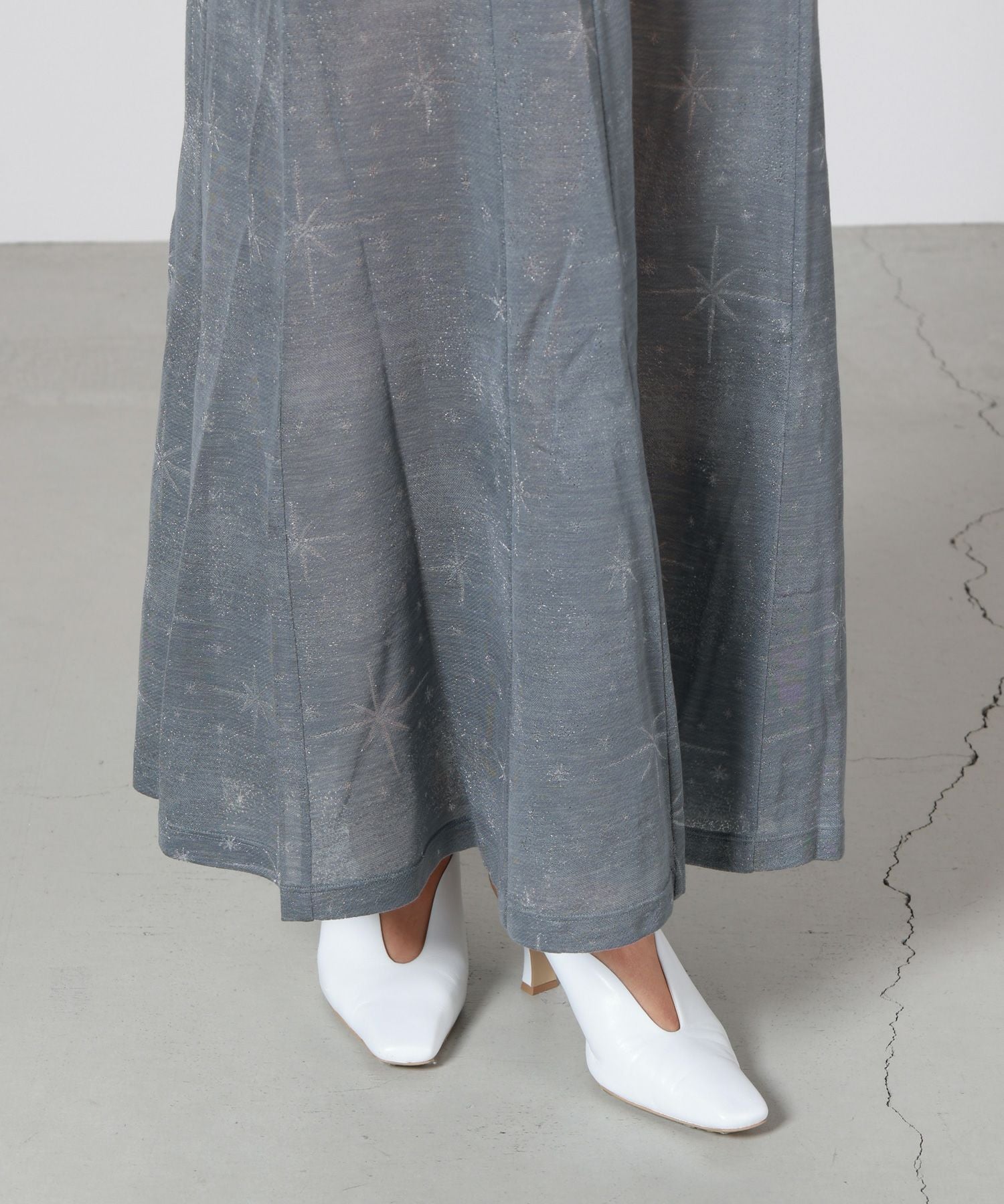 Mame Kurogouchi(マメ クロゴウチ)】 Starry Jersey Sheer Dress