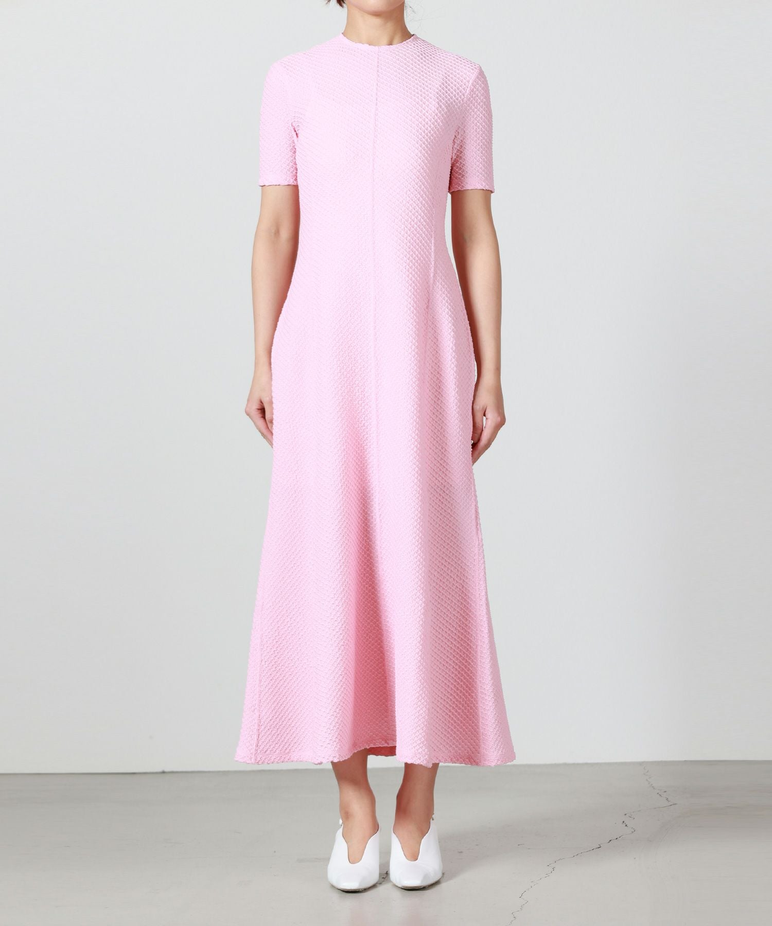 Mame Kurogouchi(マメ クロゴウチ)】 Shirring Jersey Jacquard Dress