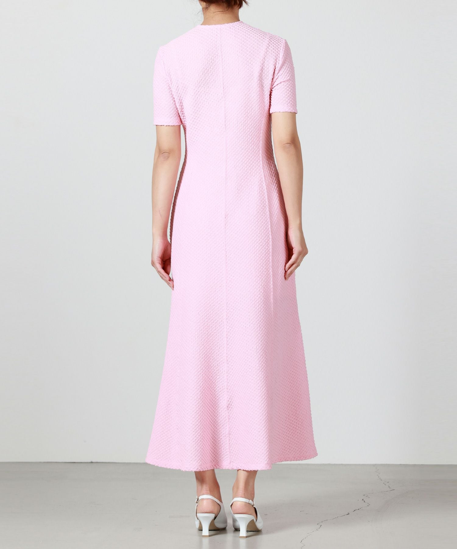 マメクロゴウチ Shirring Jersey Dress サイズ1 Mame Kurogouchi(マメ クロゴウチ)】 Shirring Jersey Jacquard Dress