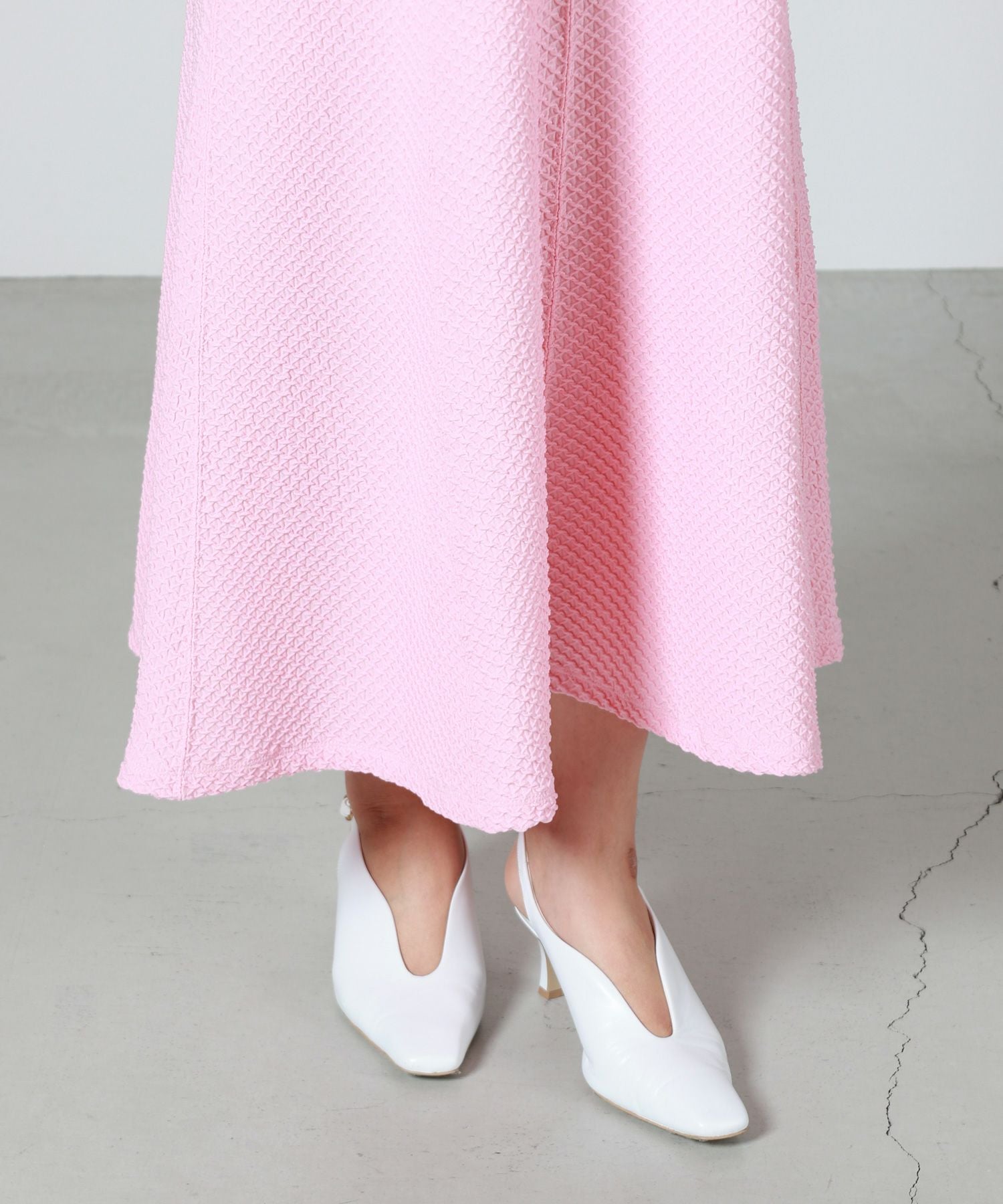 Mame Kurogouchi(マメ クロゴウチ)】 Shirring Jersey Jacquard Dress