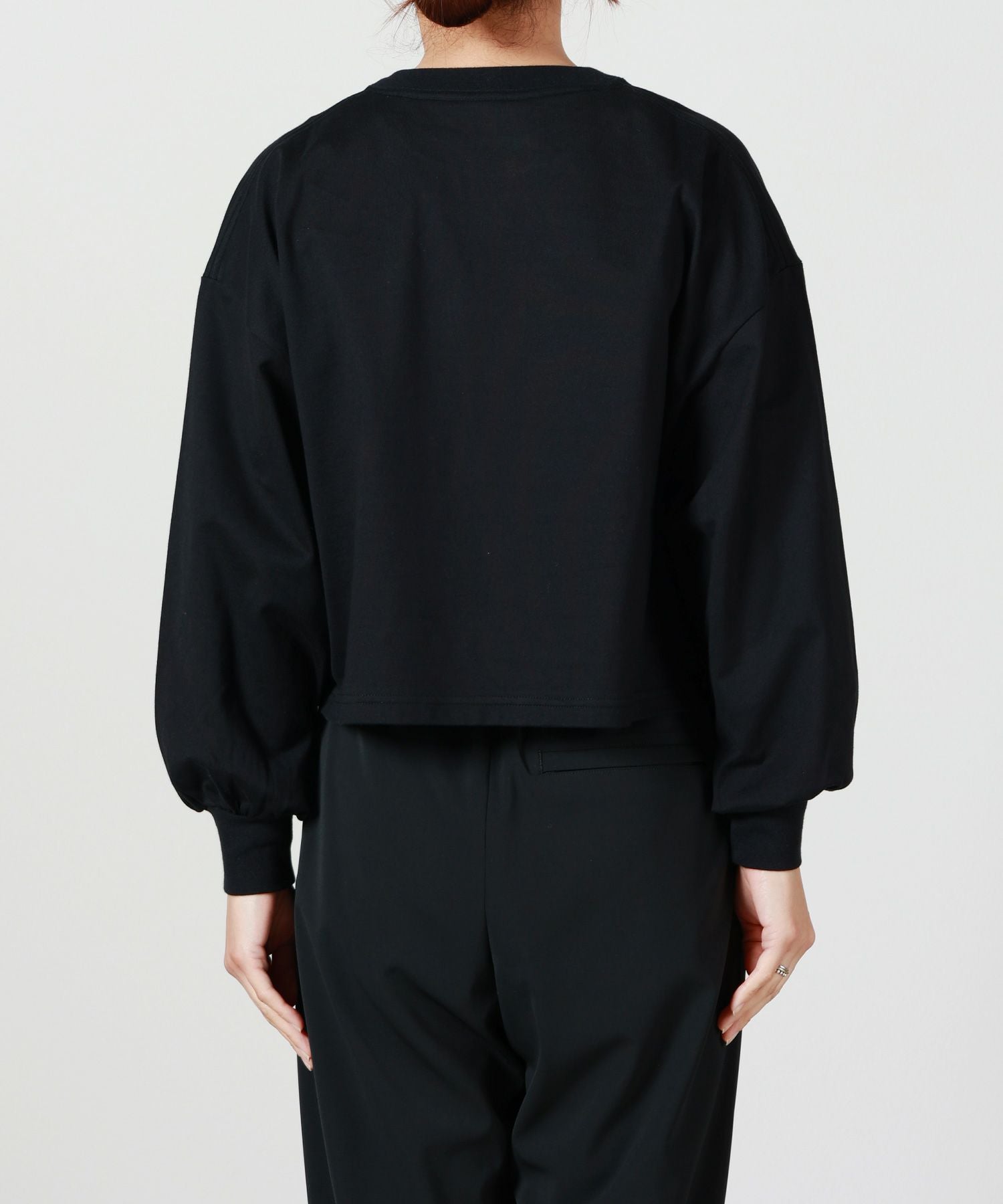 HYKE サイドジップルオーバー ブラック　M HYKE(ハイク)】 CROPPED LONG SLV TEE BIG FIT｜PARIGOT ONLINE
