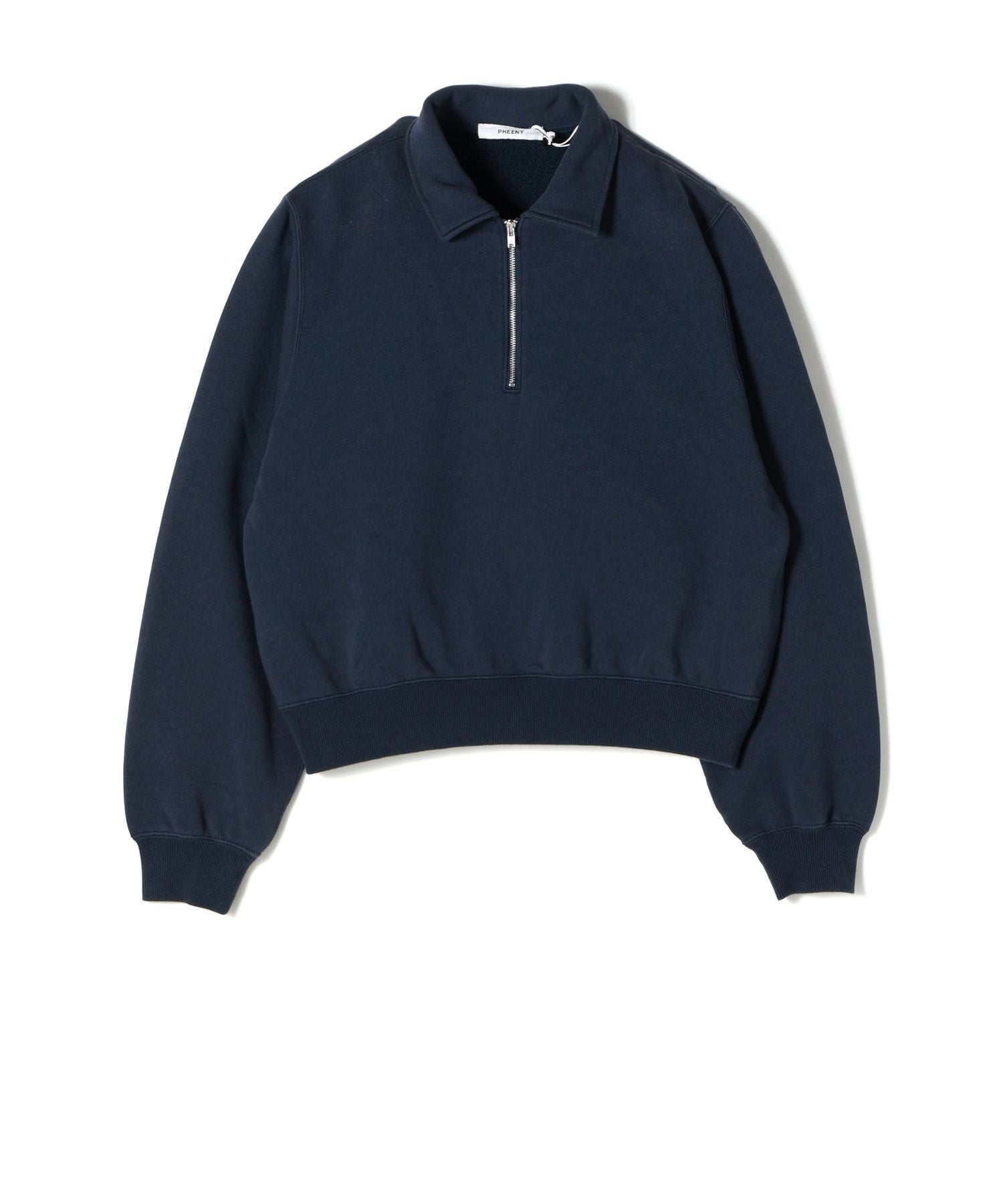 PHEENY(フィーニー)】 Athleisure Half-Zip Collared Pullover
