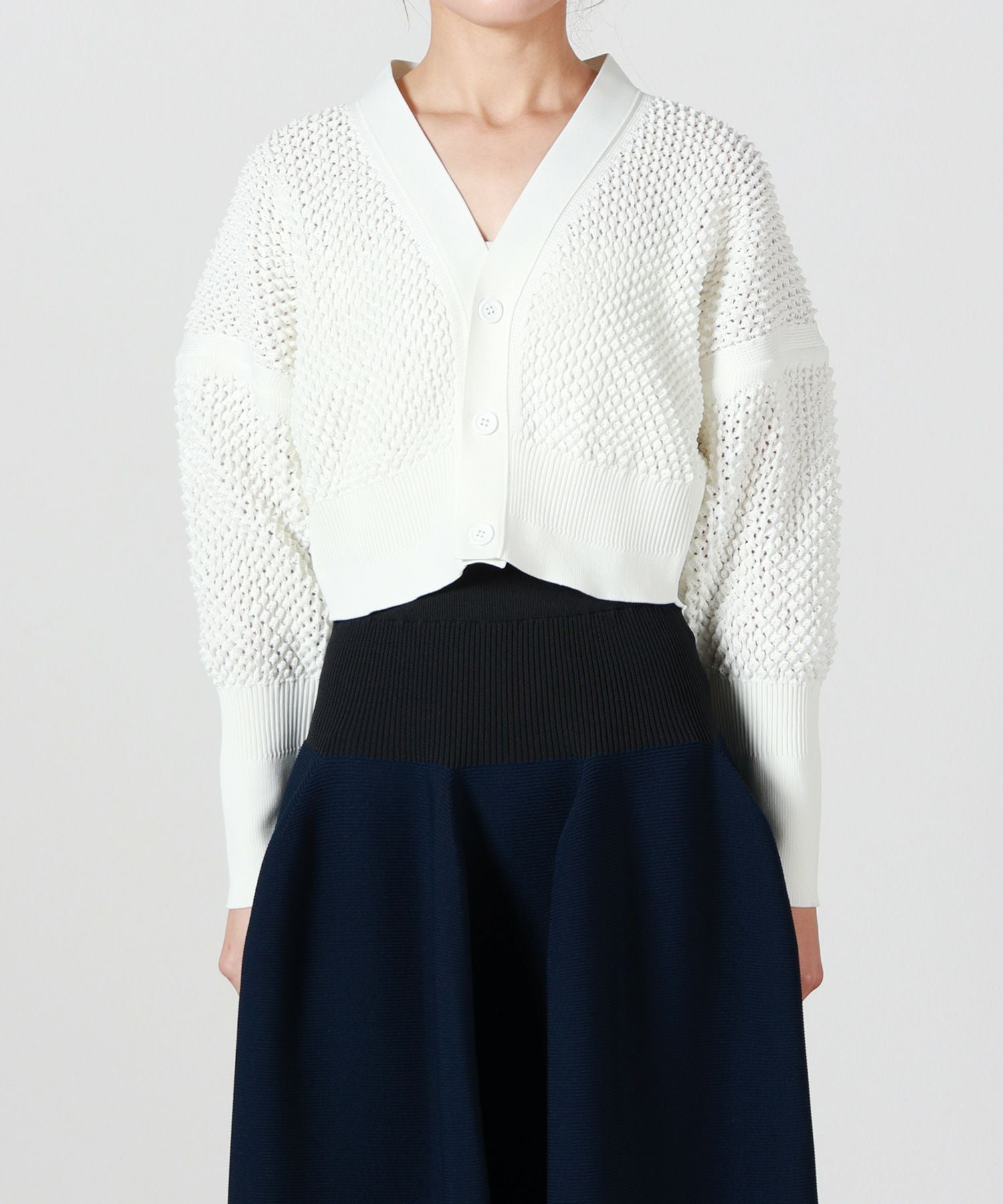 CFCL(シーエフシーエル)】 PARIGOT別注 LATICE CROPPED CARDIGAN