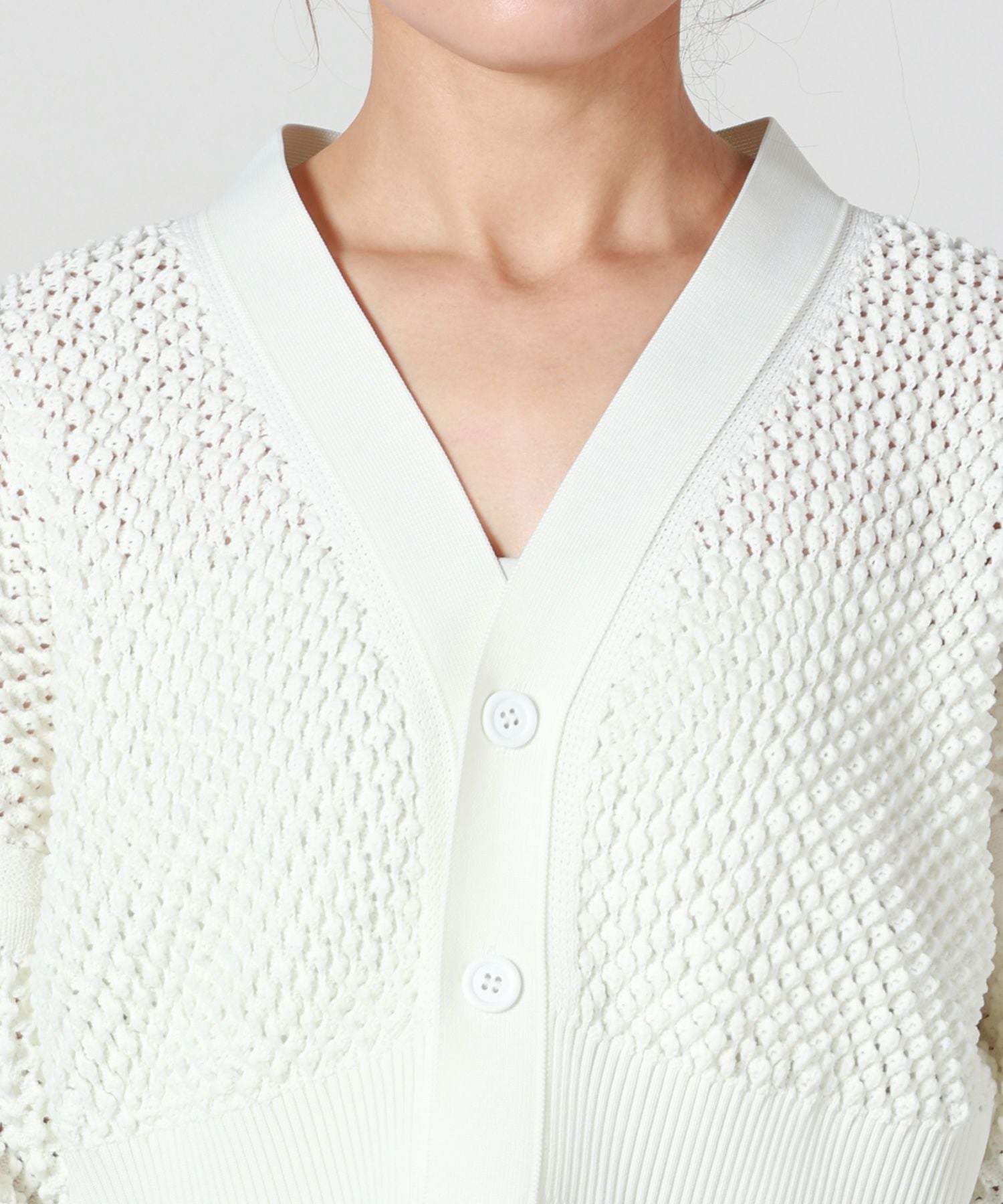 CFCL(シーエフシーエル)】 PARIGOT別注 LATICE CROPPED CARDIGAN