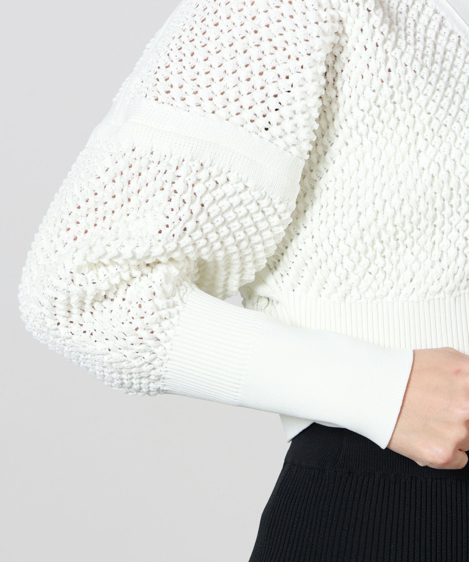 CFCL(シーエフシーエル)】 PARIGOT別注 LATICE CROPPED CARDIGAN