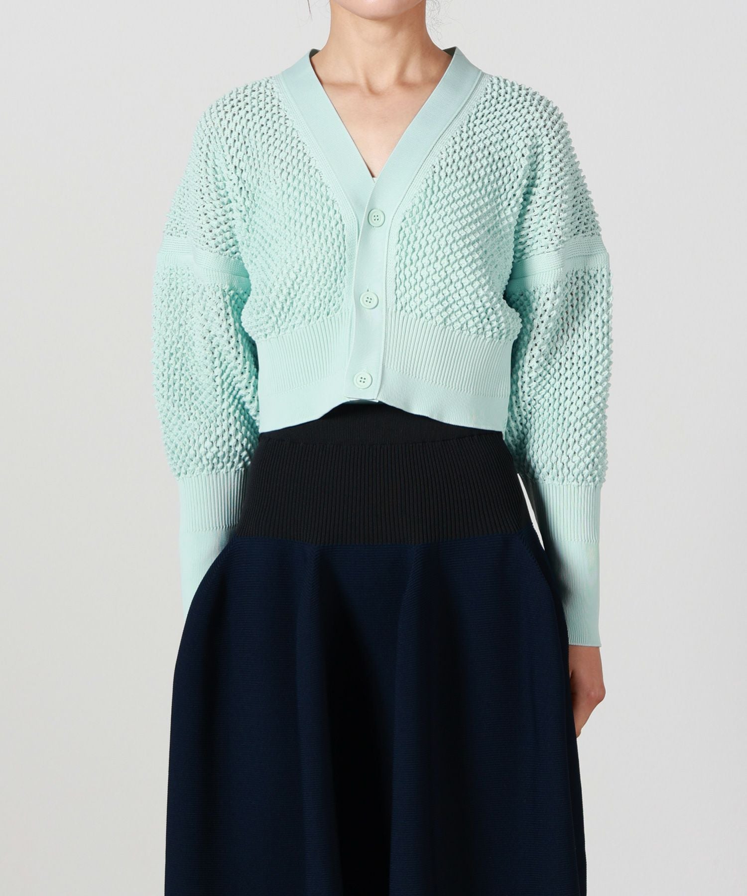 CFCL(シーエフシーエル)】 PARIGOT別注 LATICE CROPPED CARDIGAN