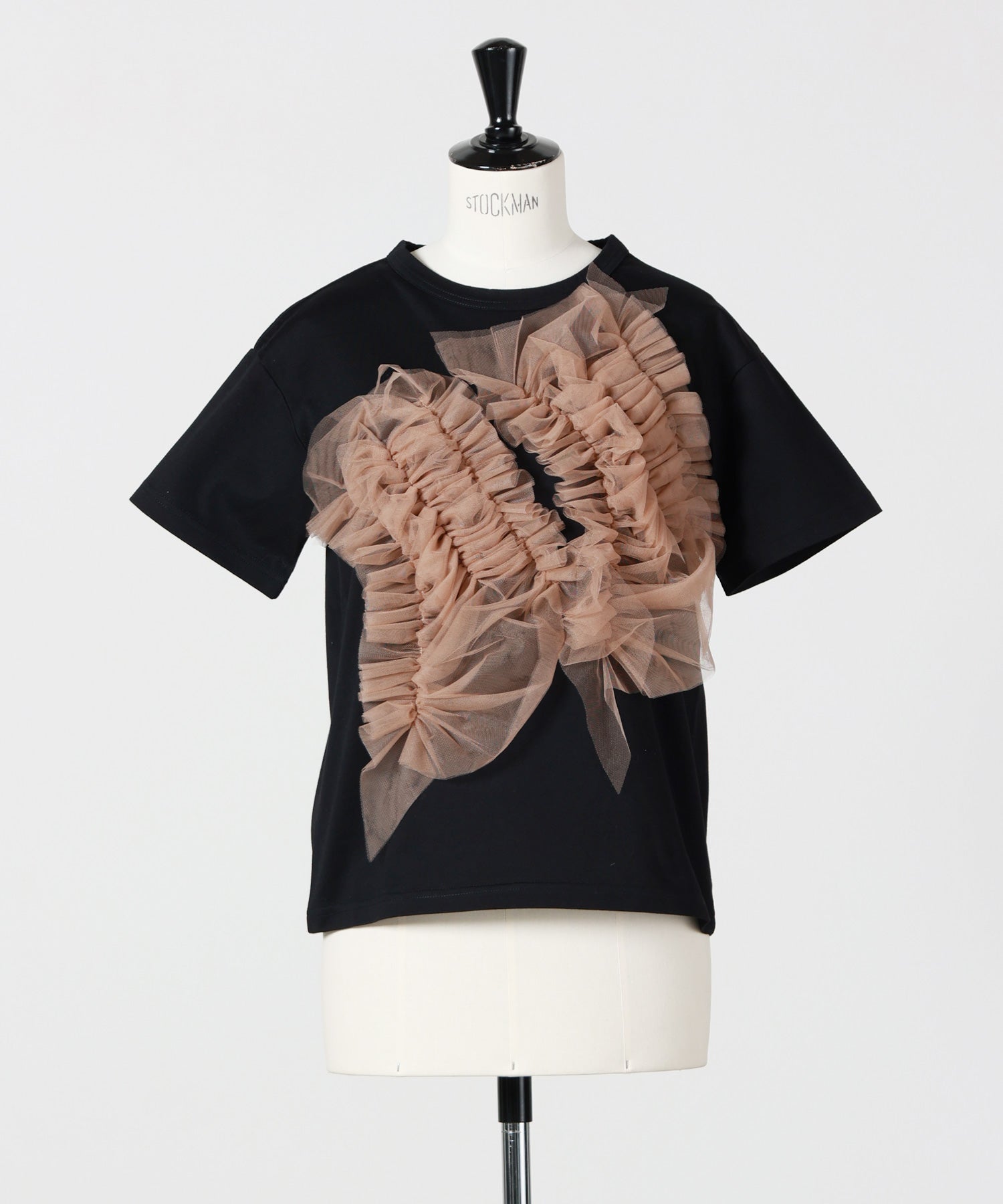 Chika Kisada(チカ キサダ)】 PARIGOT別注 TULLE DOCKING T-SHIRT