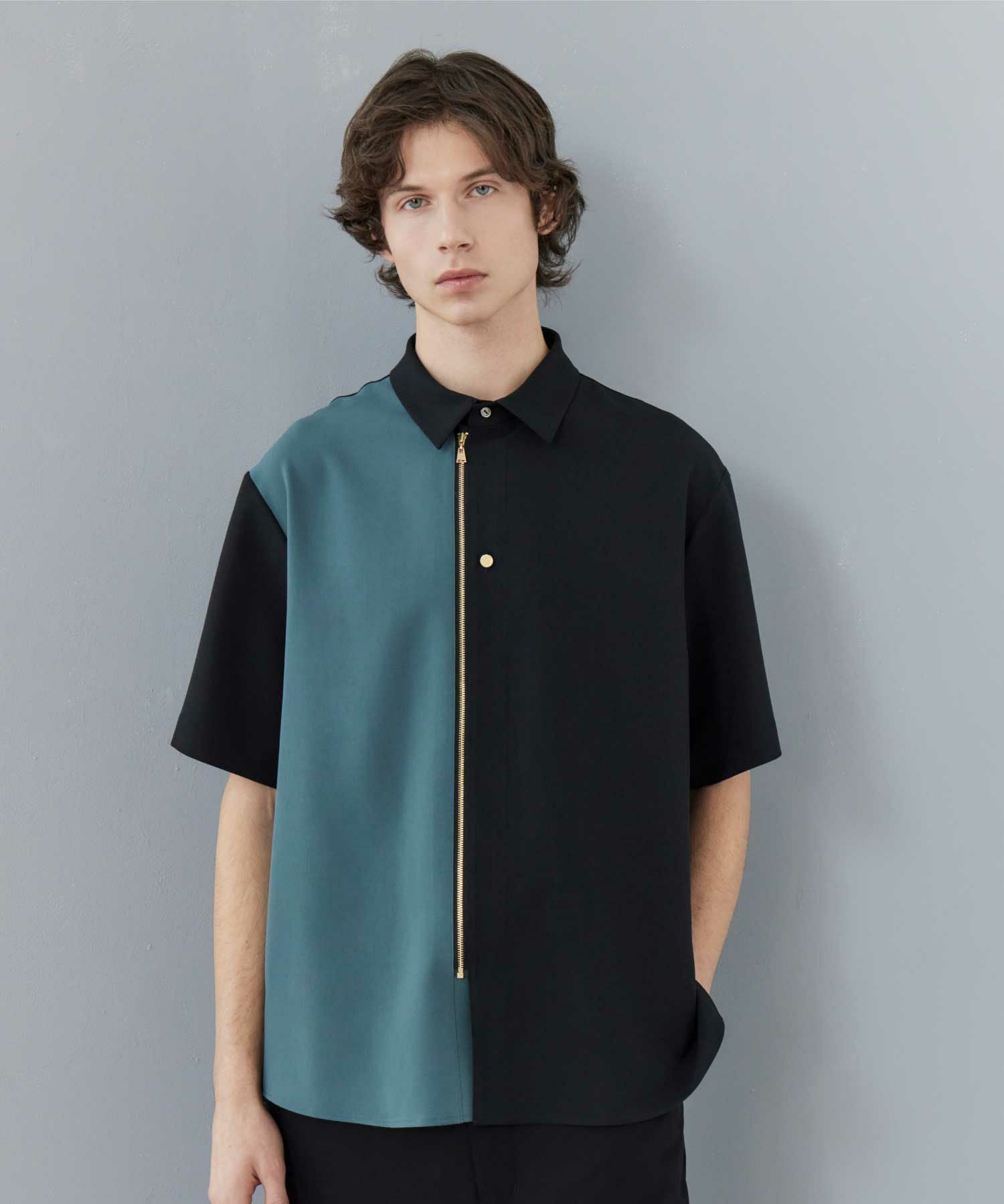 CULLNI 25SS PARIGOT 別注 ジップ Tシャツ CULLNI(クルニ)】 PARIGOT別注 Airy Cloth Short Sleeve Zip Up Shirt