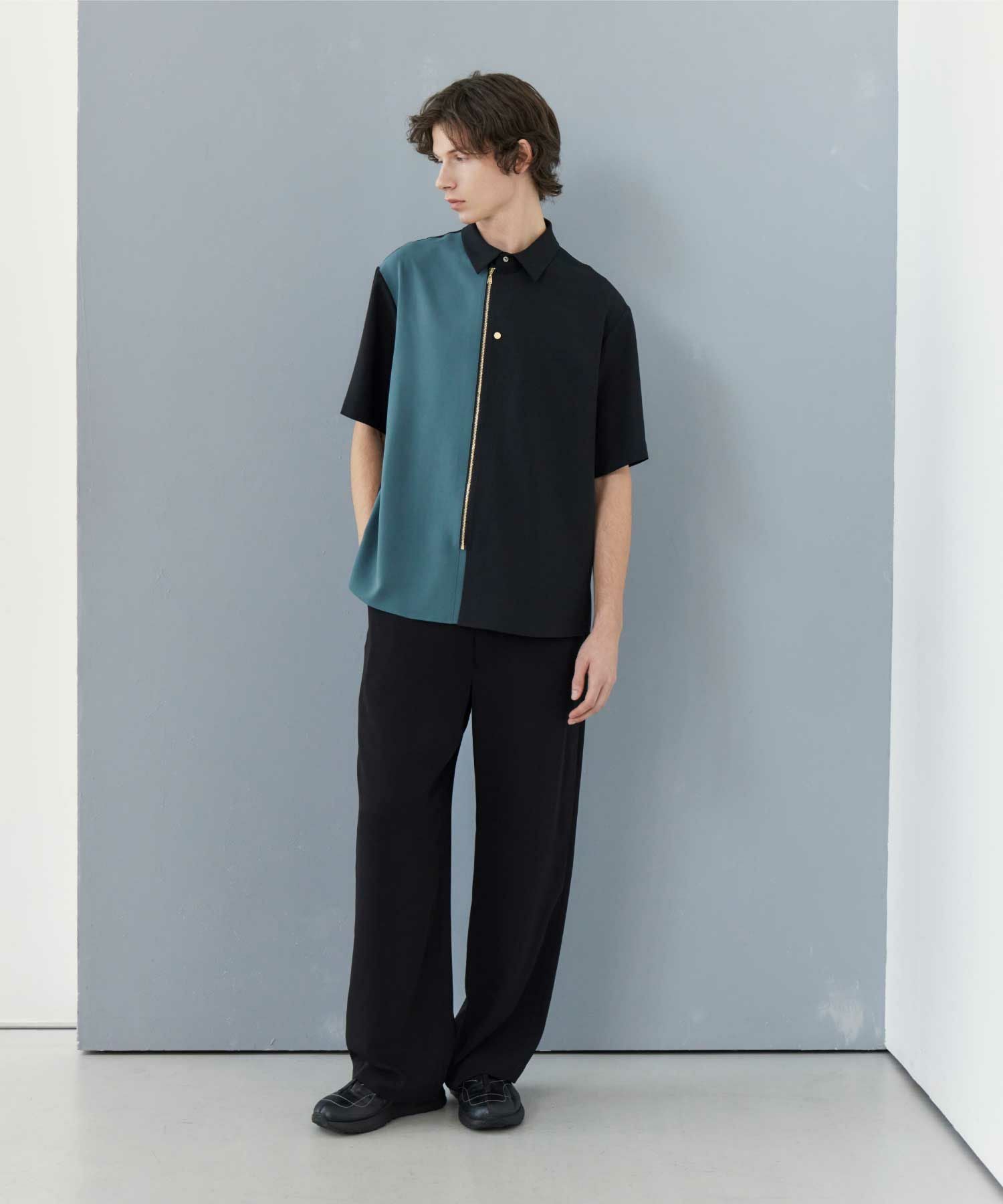 CULLNI 25SS PARIGOT 別注 ジップ Tシャツ CULLNI(クルニ)】 PARIGOT別注 Airy Cloth Short Sleeve Zip Up Shirt