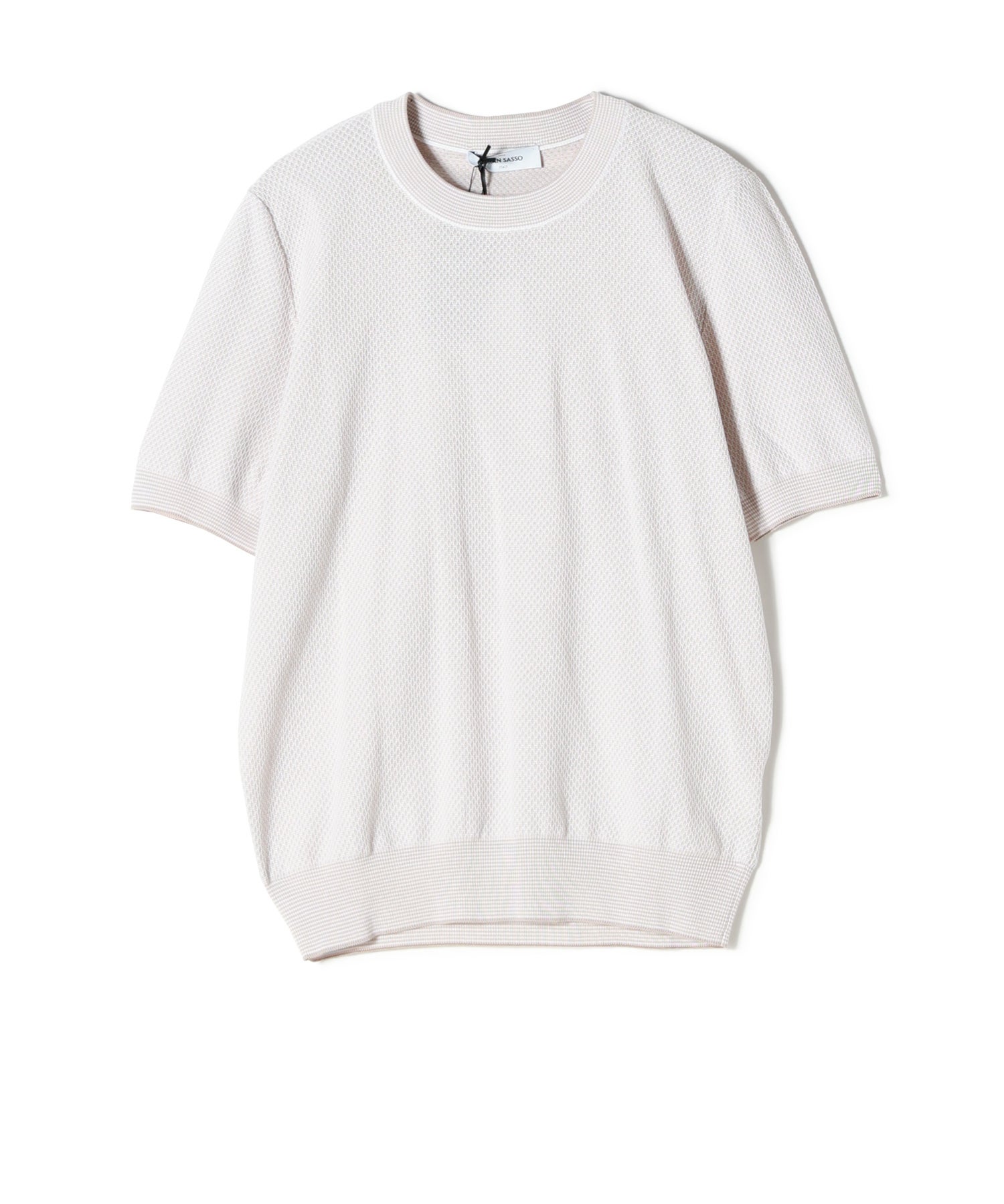 Gran Sasso(グランサッソ)】 フレッシュコットン ピケ クルーネック