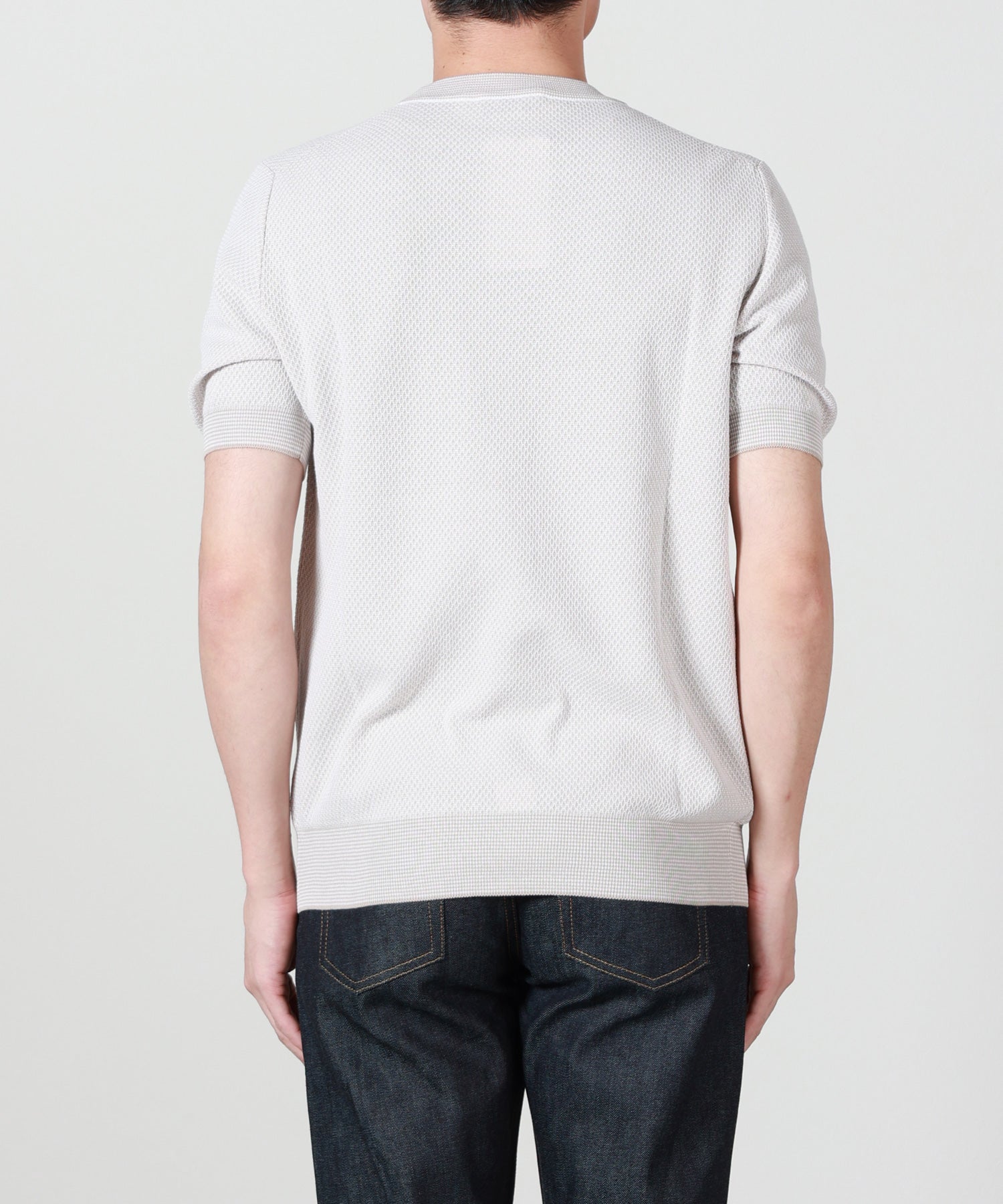 Gran Sasso(グランサッソ)】 フレッシュコットン ピケ クルーネック