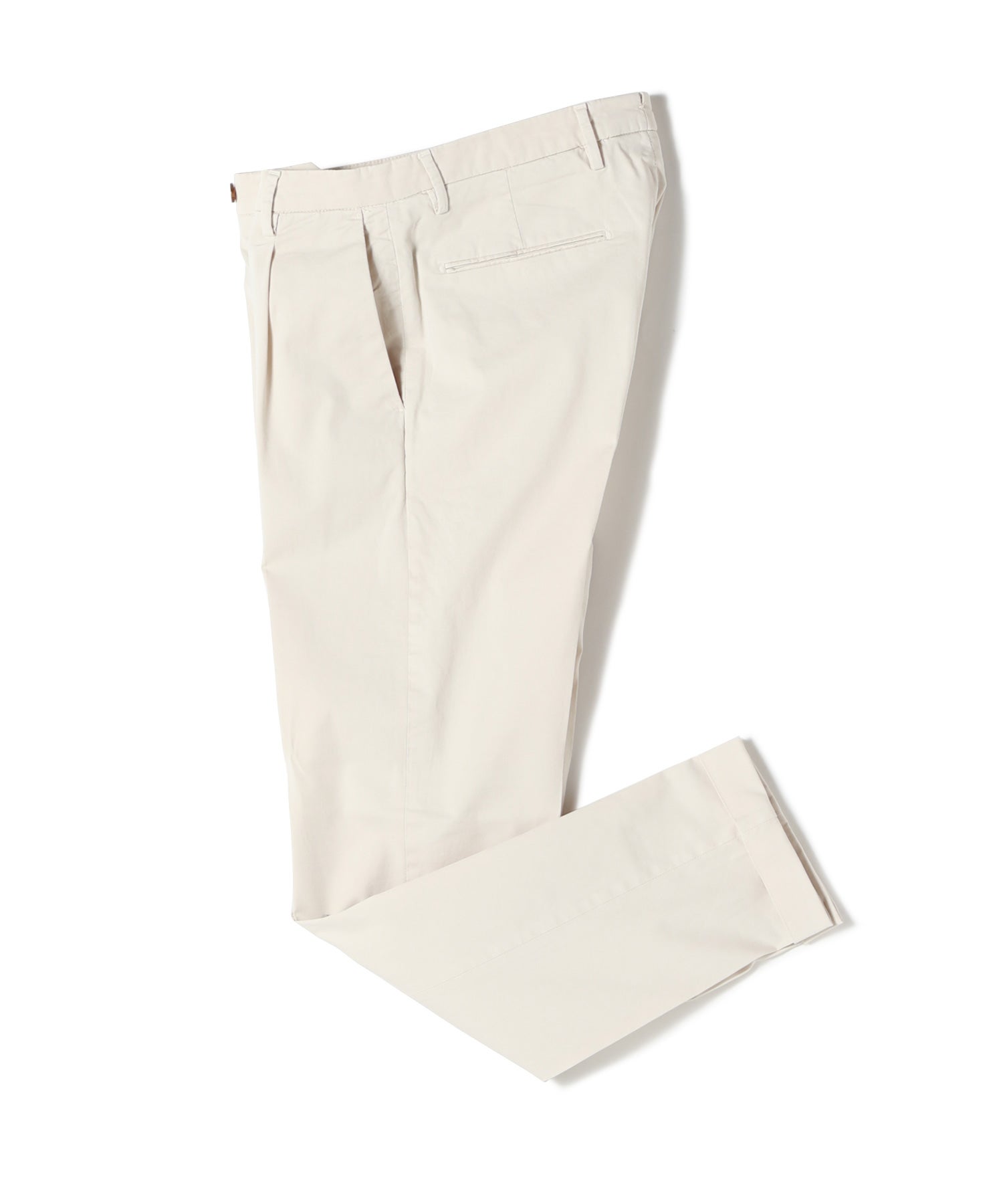 BRIGLIA 1949 春夏ワンプリーツコットンパンツ46 未使用 BRIGLIA 1949(ブリリア1949)】 ワンプリーツ テーパードコットンパンツ