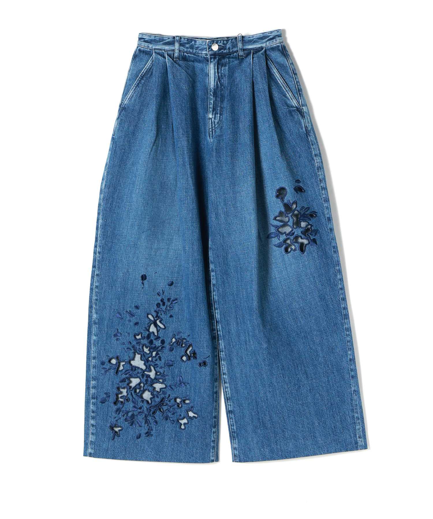 JAPAN DENIM(ジャパンデニム)】 TANAKA_FLOWER EMBROIDERY DENIM