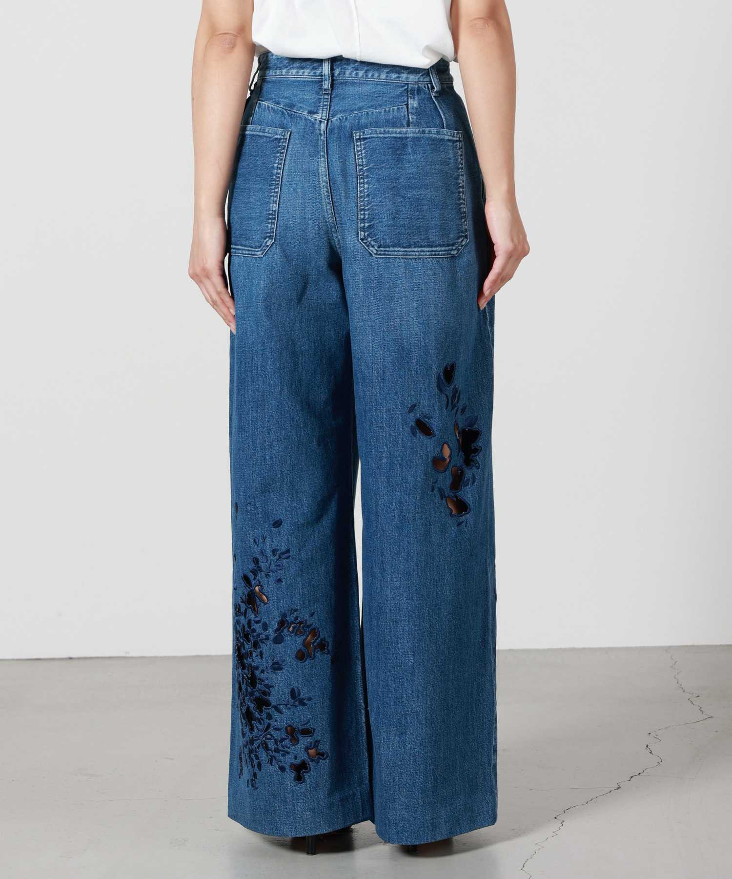 JAPAN DENIM(ジャパンデニム)】 TANAKA_FLOWER EMBROIDERY DENIM