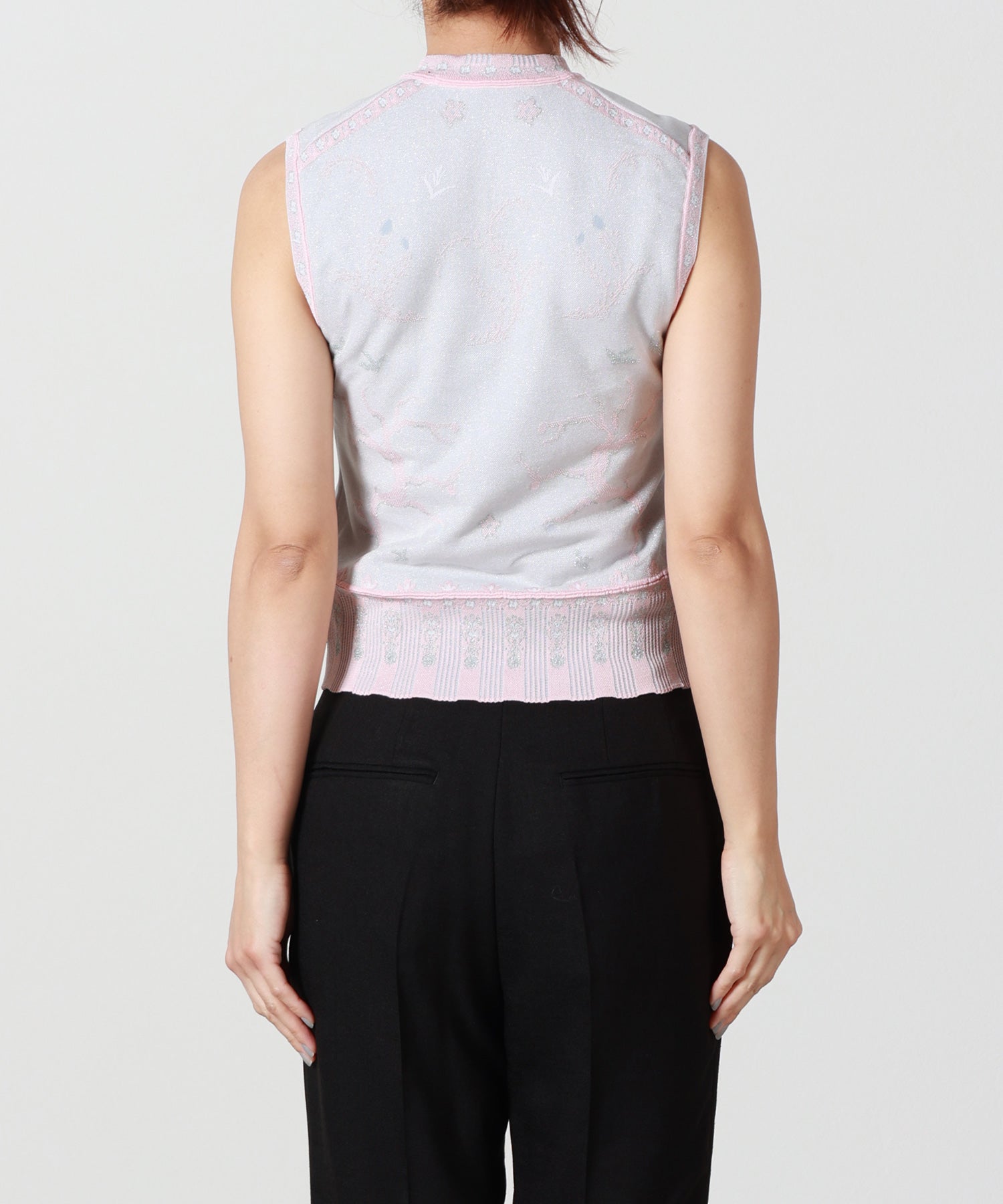 Mame Kurogouchi(マメ クロゴウチ)】 Layered Jacquard Sleeveless