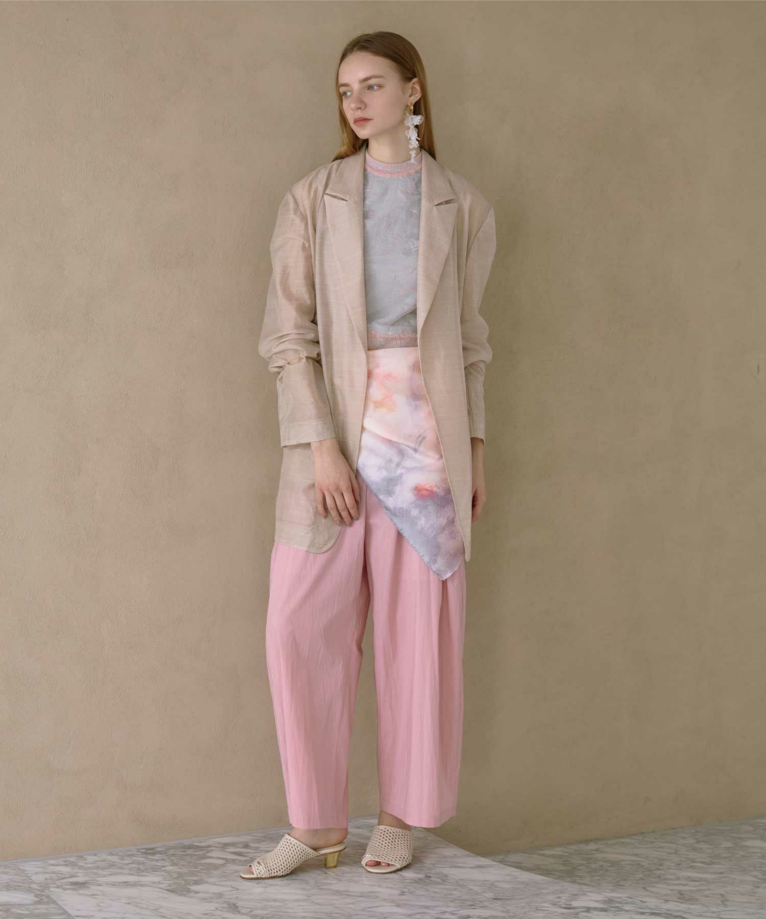 Mame Kurogouchi(マメ クロゴウチ)】 Layered Jacquard Sleeveless