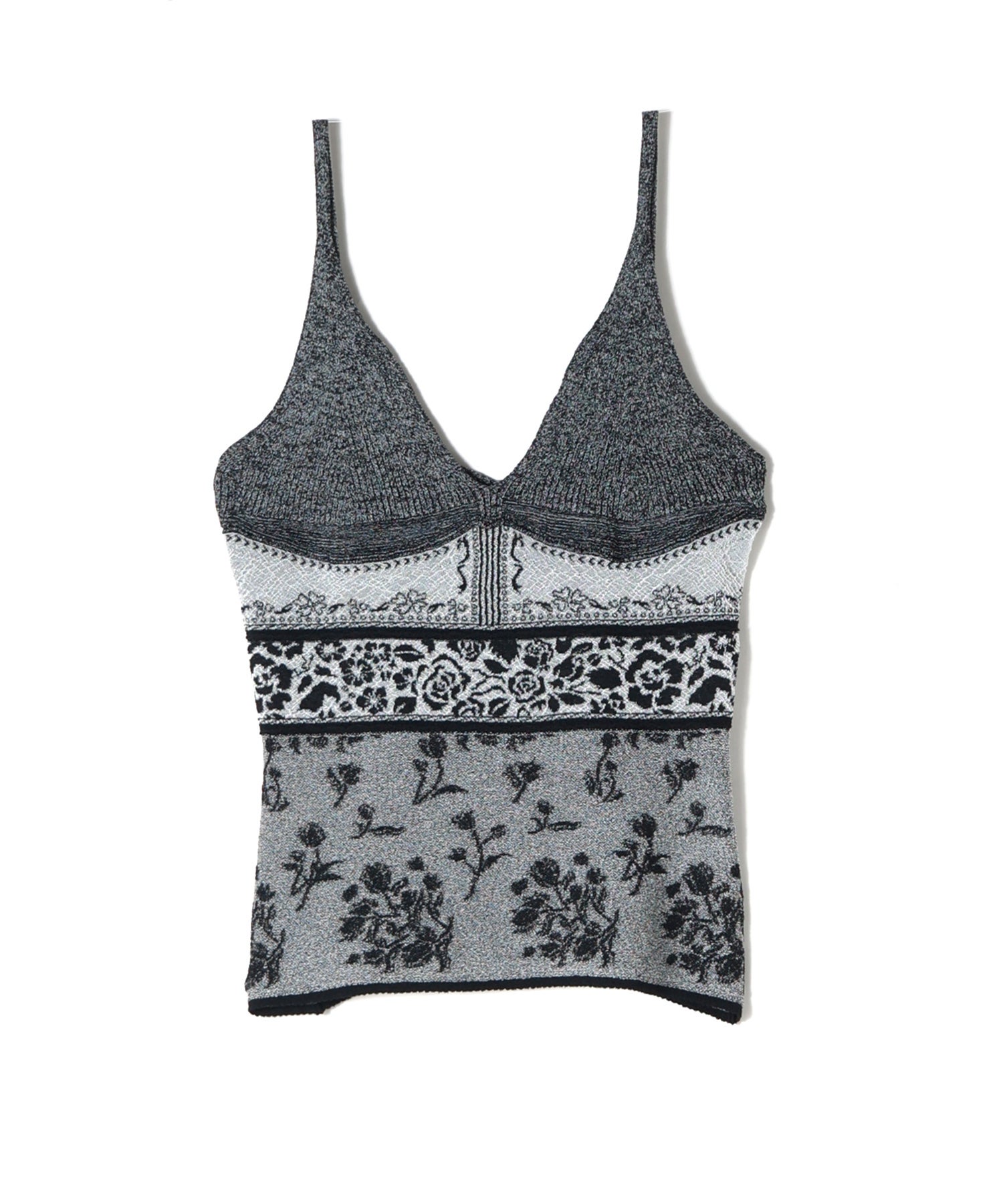Mame Kurogouchi(マメ クロゴウチ)】 Floral Jacquard Knit Camisole