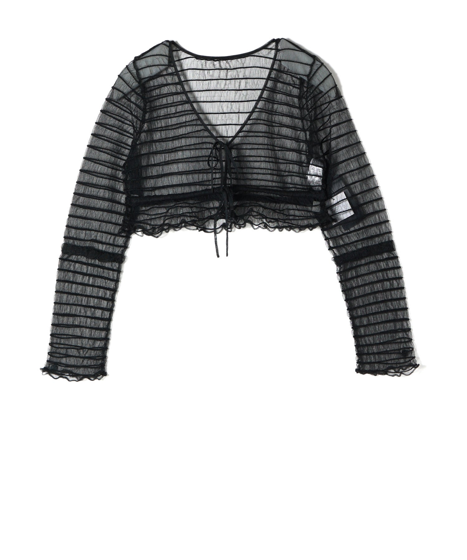 A CCORDION(アコーディオン)】 CLEAR WAVING BORDER CARDIGAN｜PARIGOT