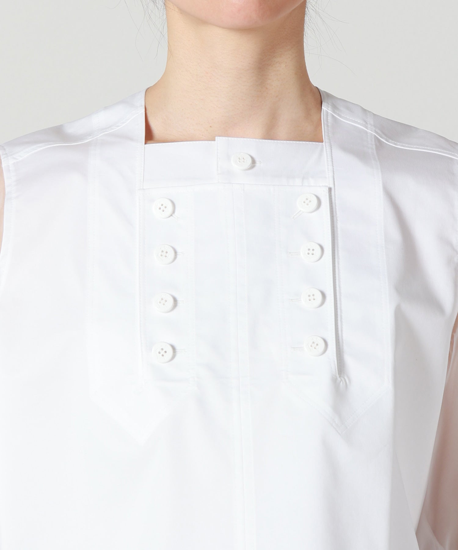 HYKE(ハイク)】 TC SHEER SLEEVE SAILOR CROPPED BLOUSE｜PARIGOT