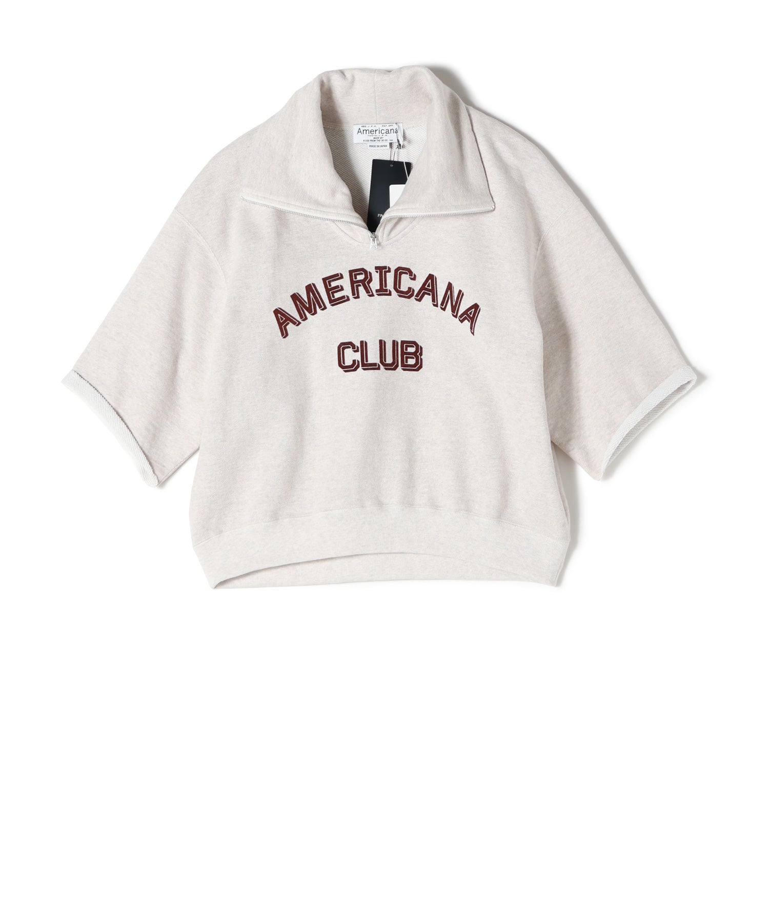 【AMERICANA/アメリカーナ】 ハーフジップ スウェットプルオーバー AMERICANA（アメリカーナ）の「【AMERICANA/アメリカーナ】 ハーフ