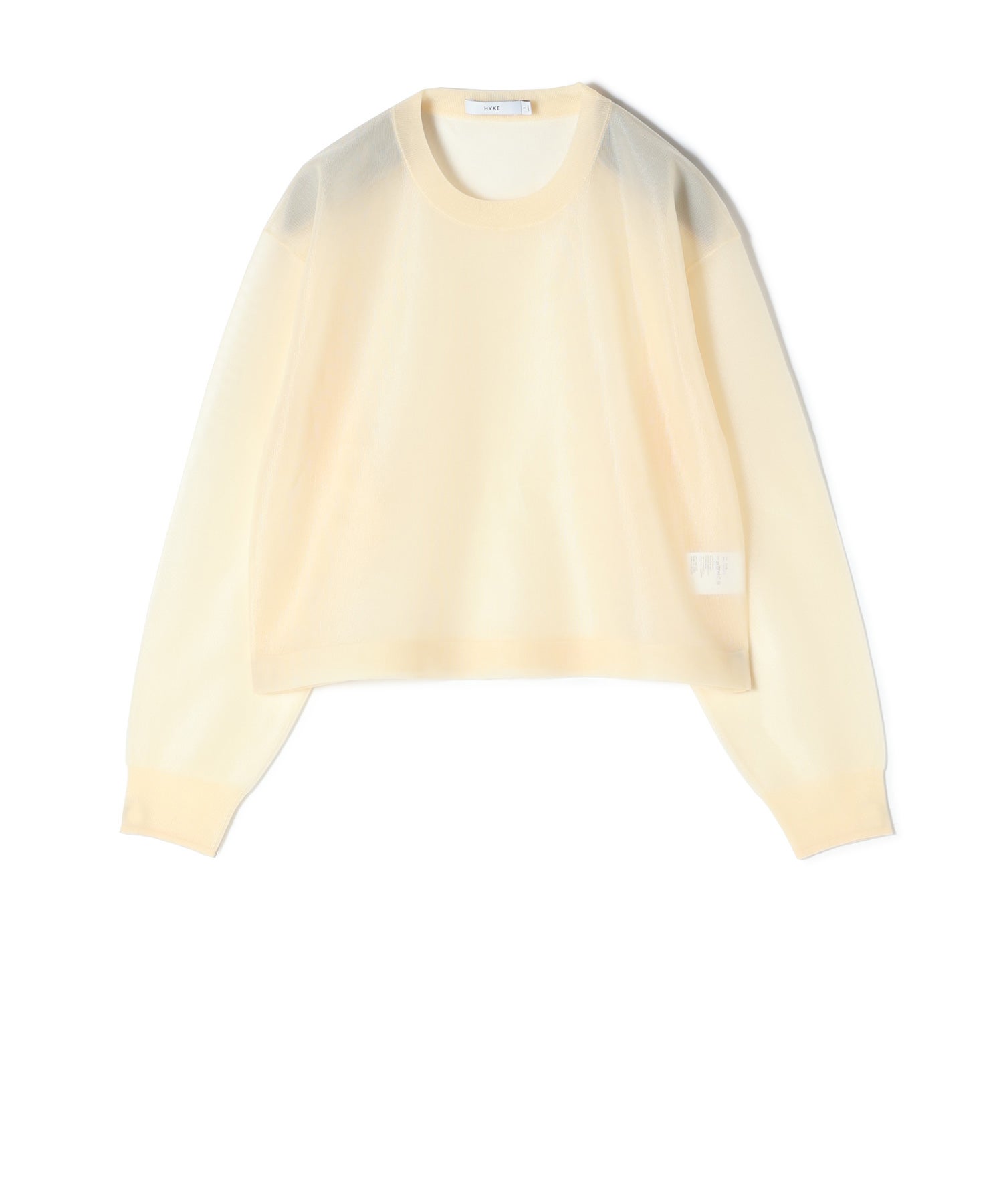 HYKE(ハイク)】 SHEER CREW NECK KNIT｜PARIGOT ONLINE（パリゴ