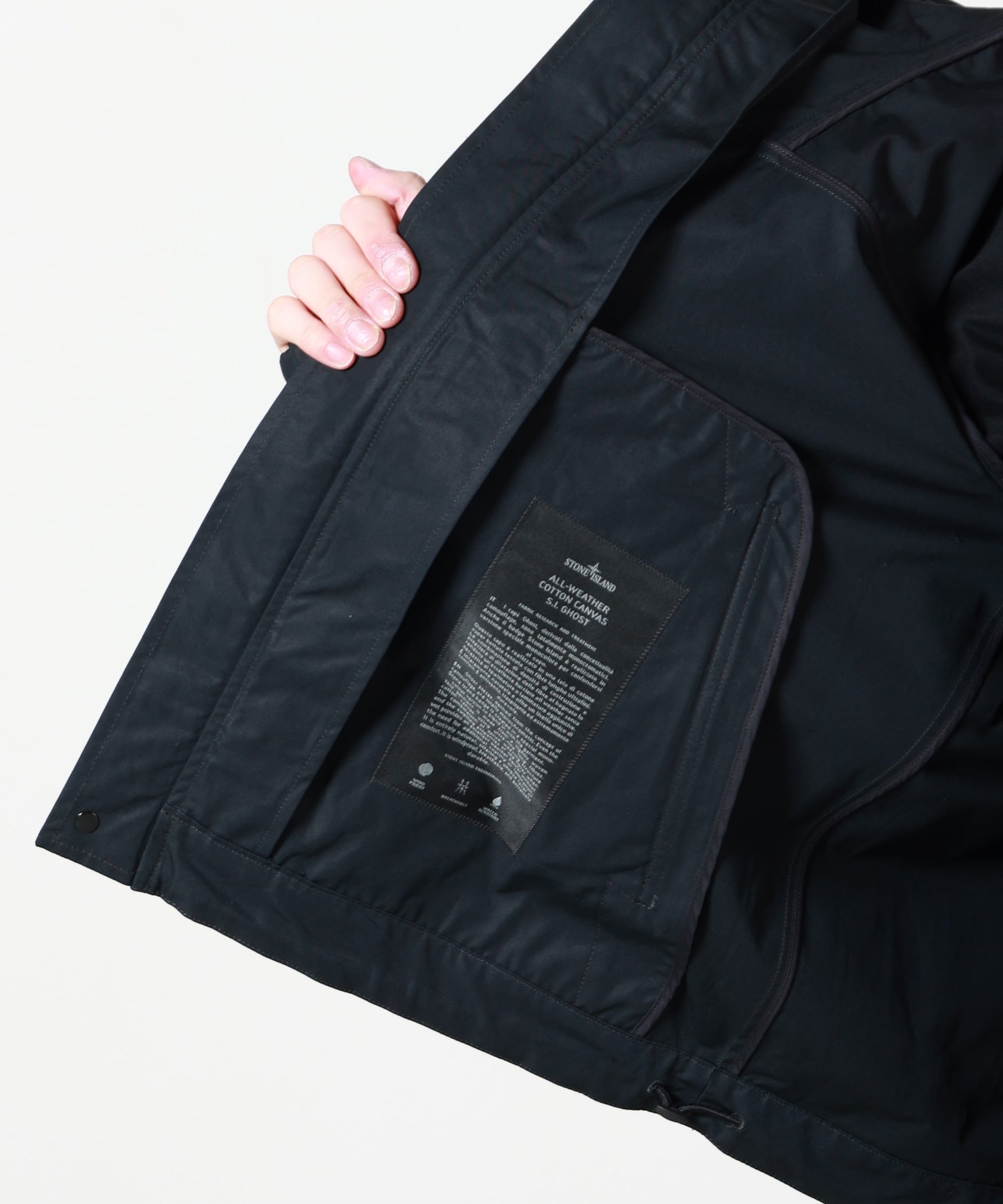 STONE ISLAND(ストーンアイランド)】 S.I. GHOST - ALL-WEATHER COTTON