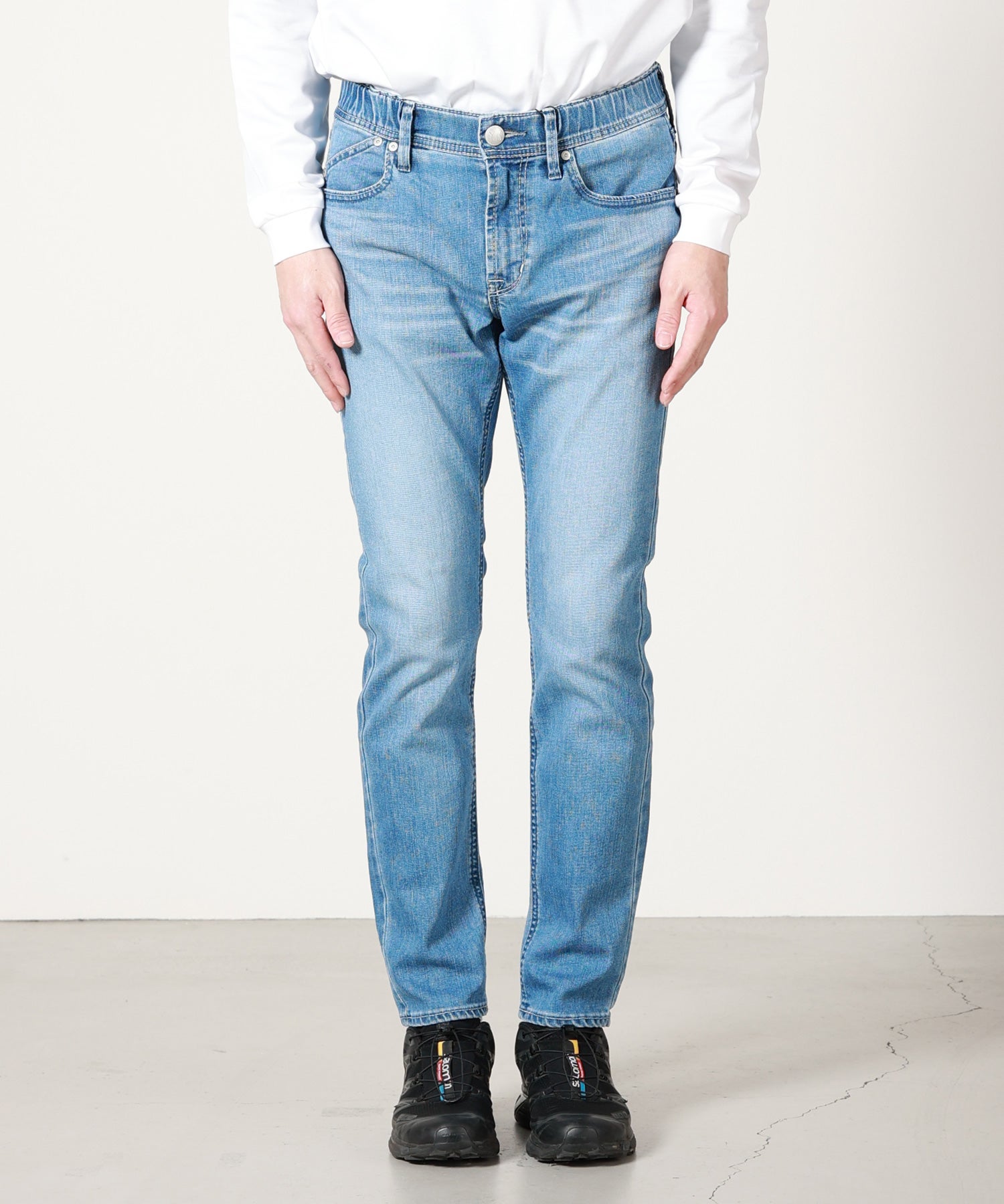 JAPAN DENIM YANUK_RELAX EASY PANTS 着用イメージ