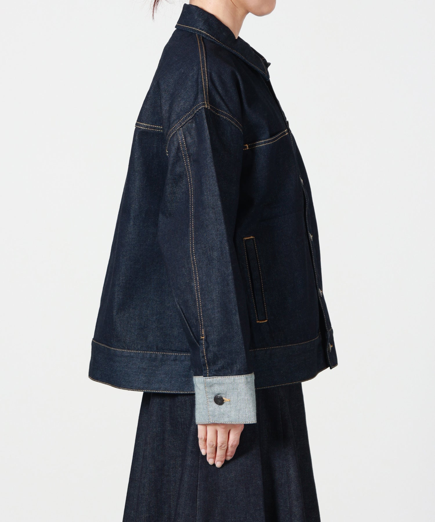 JAPAN DENIM(ジャパンデニム)】 BICOLOR SLEEVE JACKET｜PARIGOT
