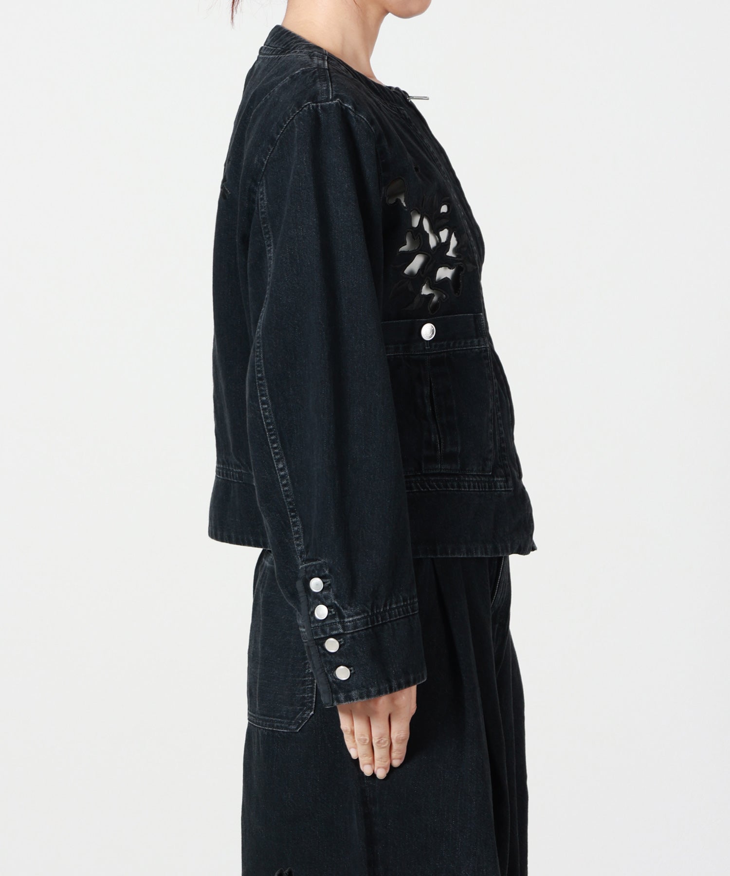 JAPAN DENIM(ジャパンデニム)】 TANAKA_FLOWER EMBROIDERY DENIM