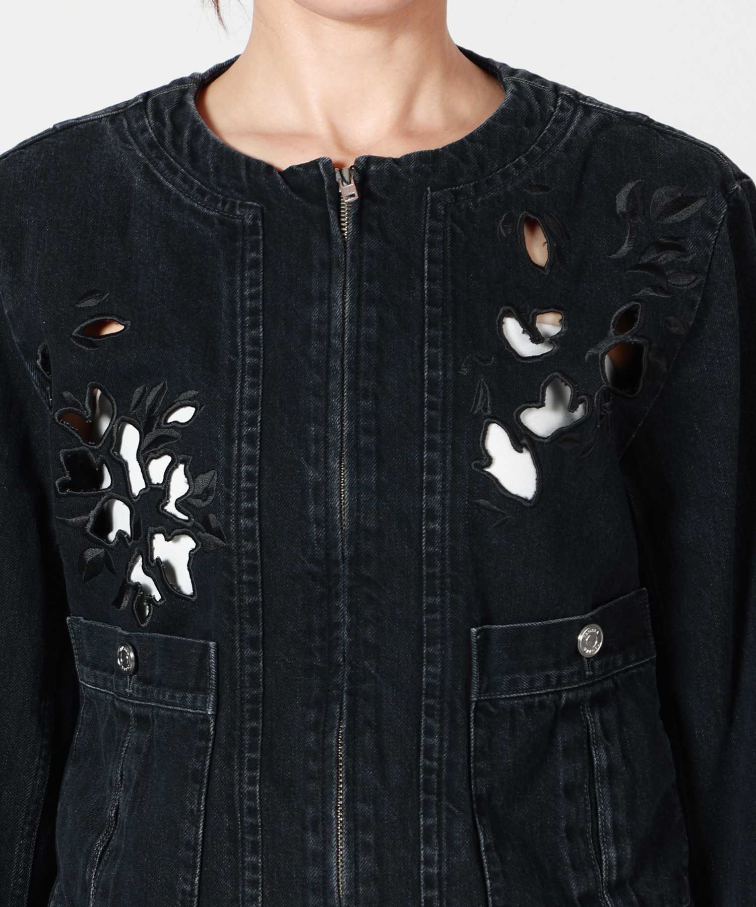 JAPAN DENIM(ジャパンデニム)】 TANAKA_FLOWER EMBROIDERY DENIM