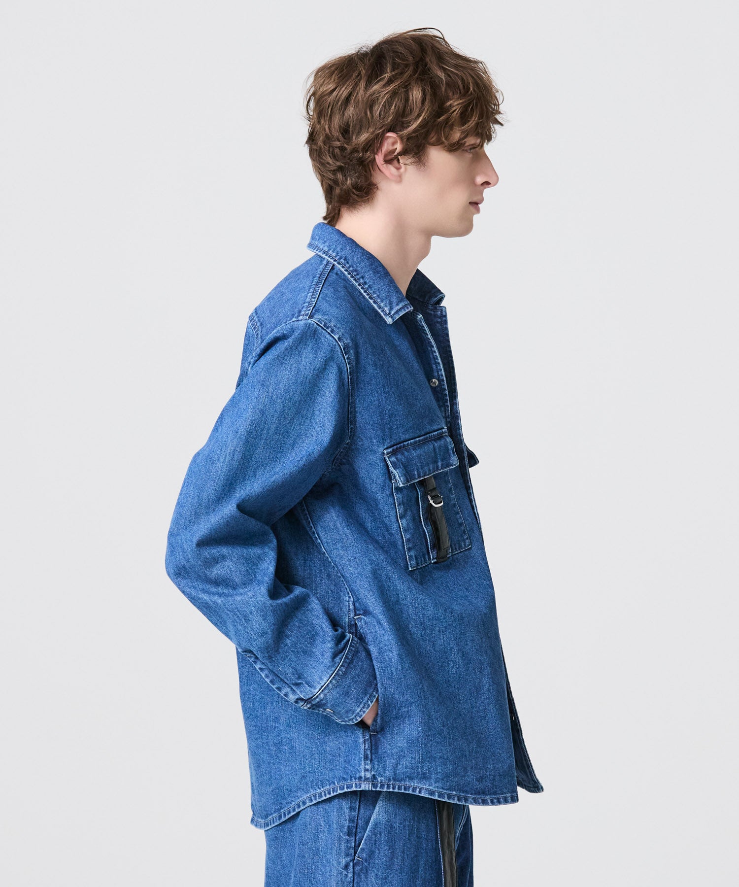 JAPAN DENIM(ジャパンデニム)】 ATTACHMENT_LEATHER STRAP JACKET