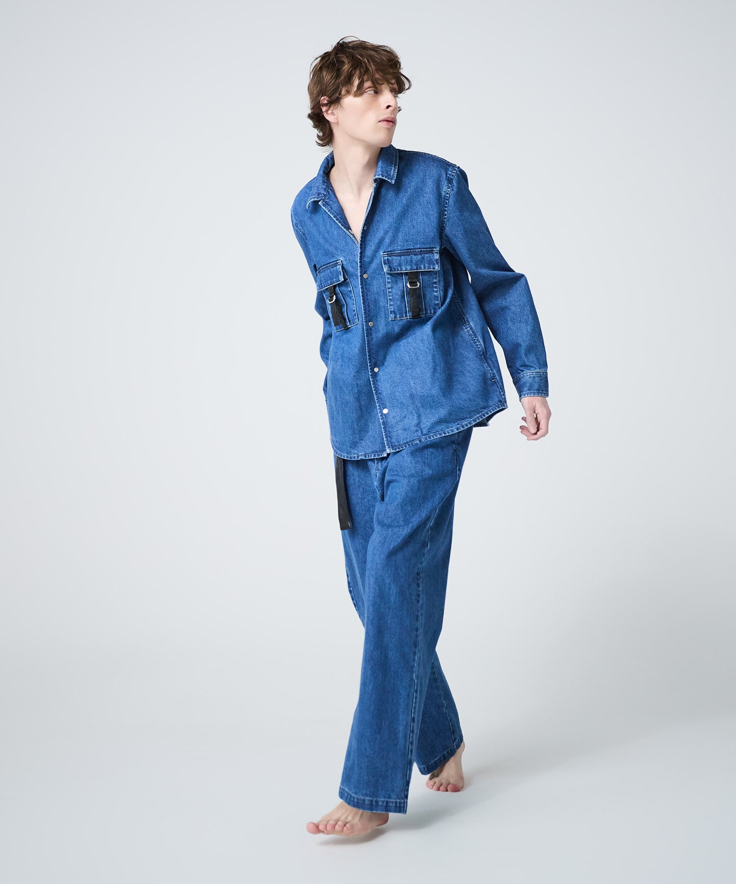 JAPAN DENIM(ジャパンデニム)】 ATTACHMENT_LEATHER STRAP JACKET