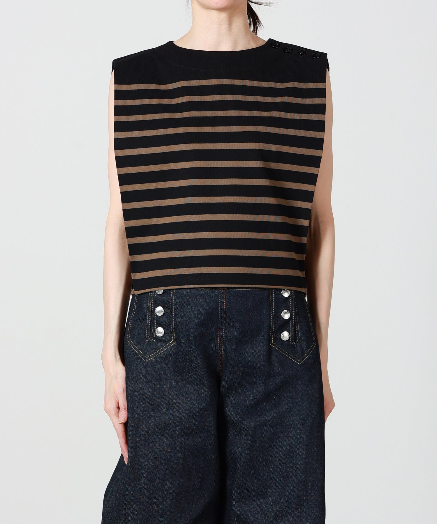 HYKE(ハイク)】 SLEEVELESS BASQUE SHIRT｜PARIGOT ONLINE（パリゴ