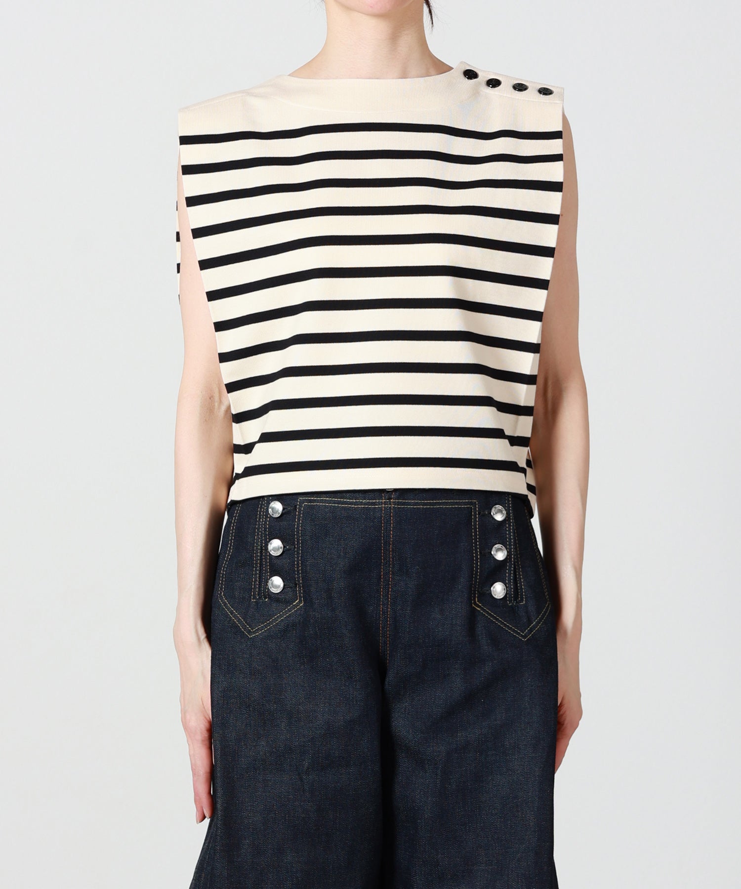 HYKE(ハイク)】 SLEEVELESS BASQUE SHIRT｜PARIGOT ONLINE（パリゴ