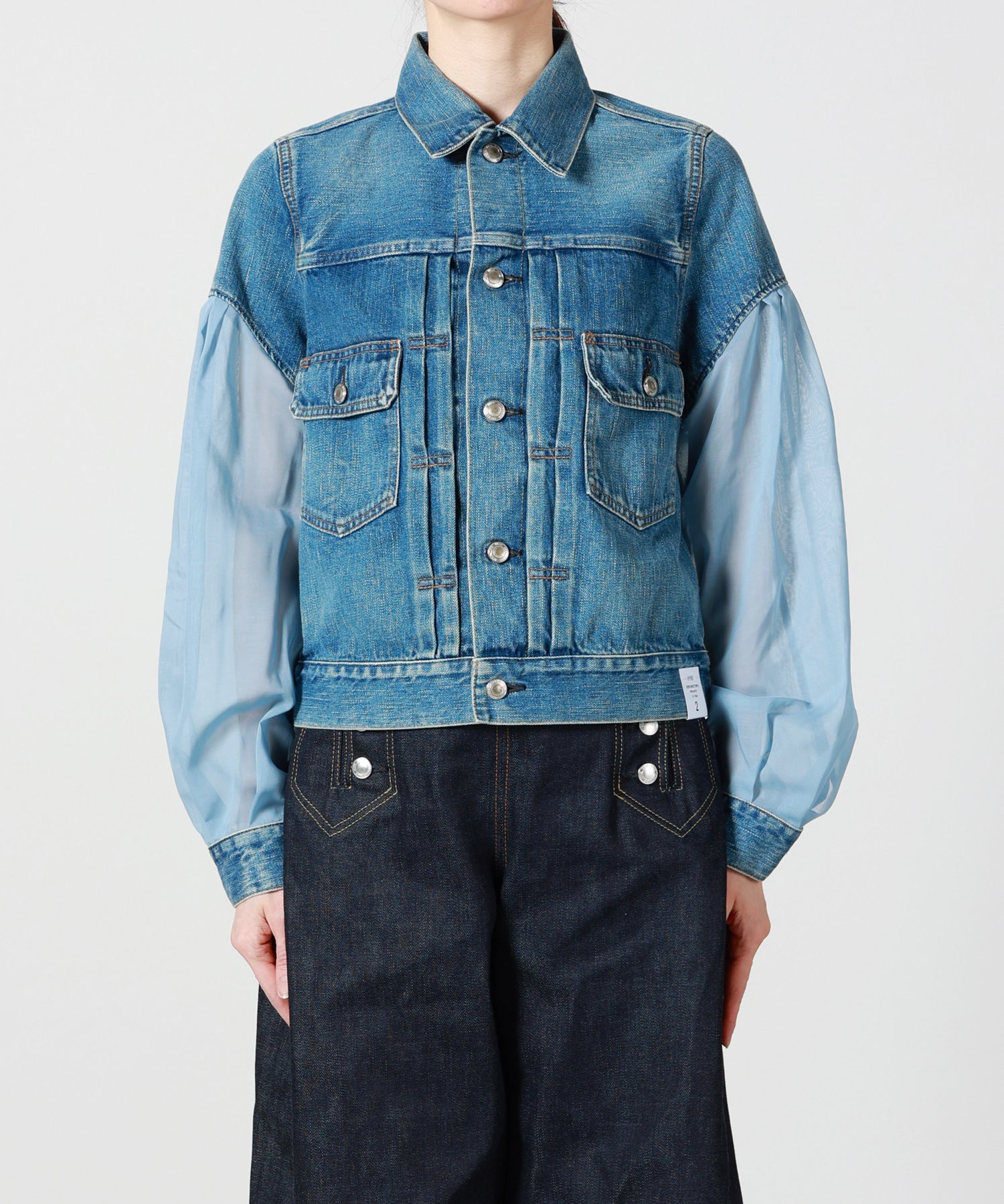 HYKE(ハイク)】 BALLOON SLEEVE DENIM JACKET TYPE2 REGULAR FIT
