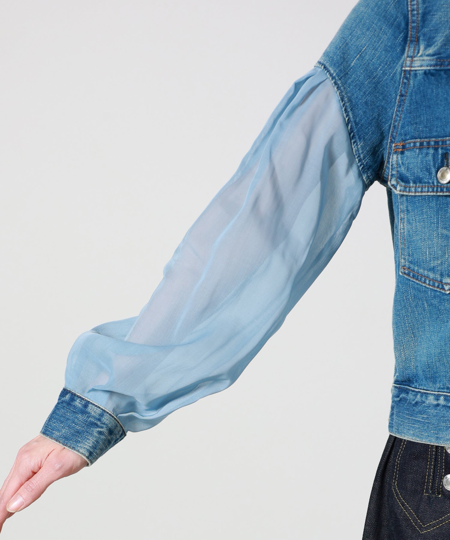 HYKE(ハイク)】 BALLOON SLEEVE DENIM JACKET TYPE2 REGULAR FIT