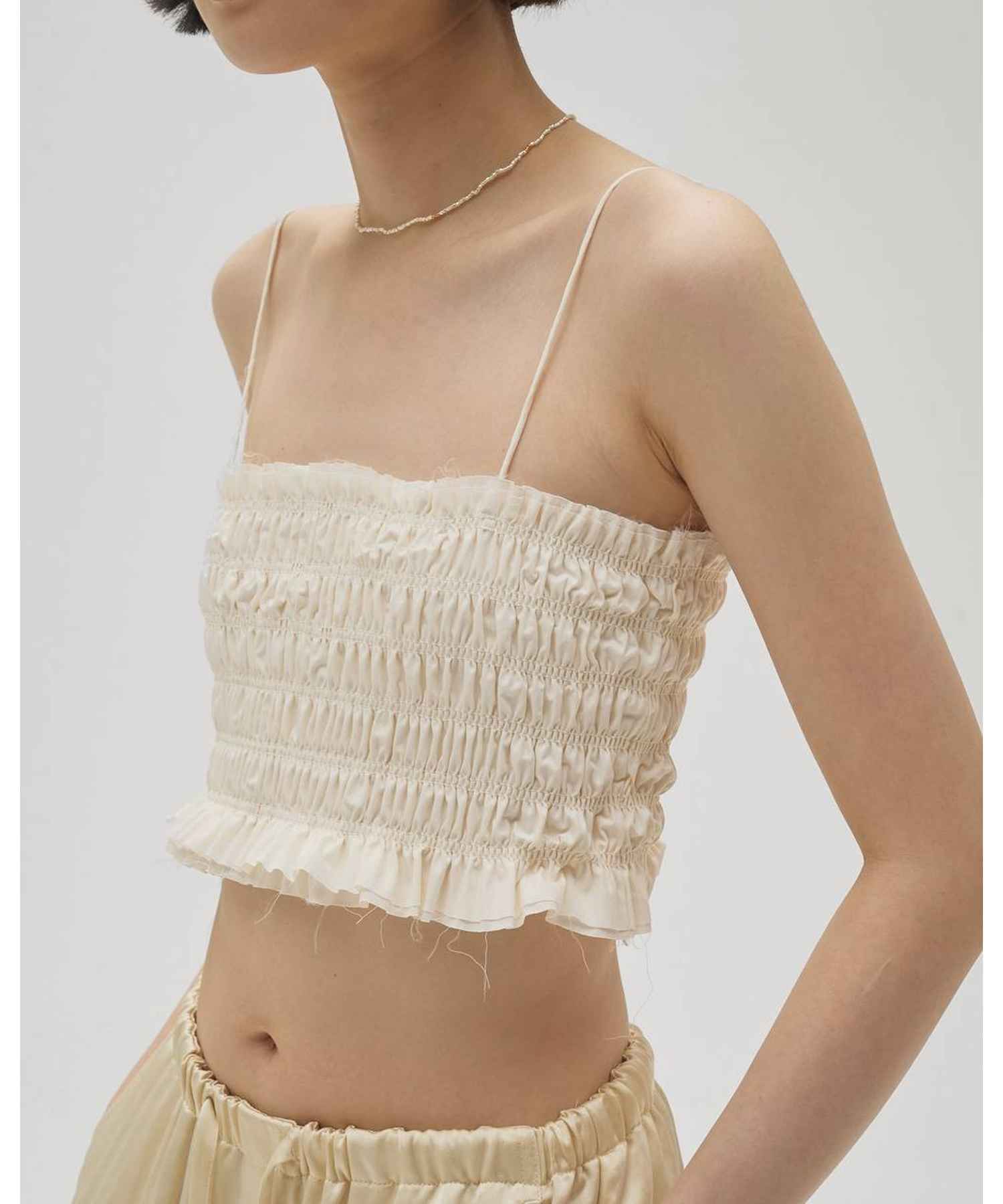 TODAYFUL(トゥデイフル)】 Shirring Bustier Layered Shirts｜PARIGOT
