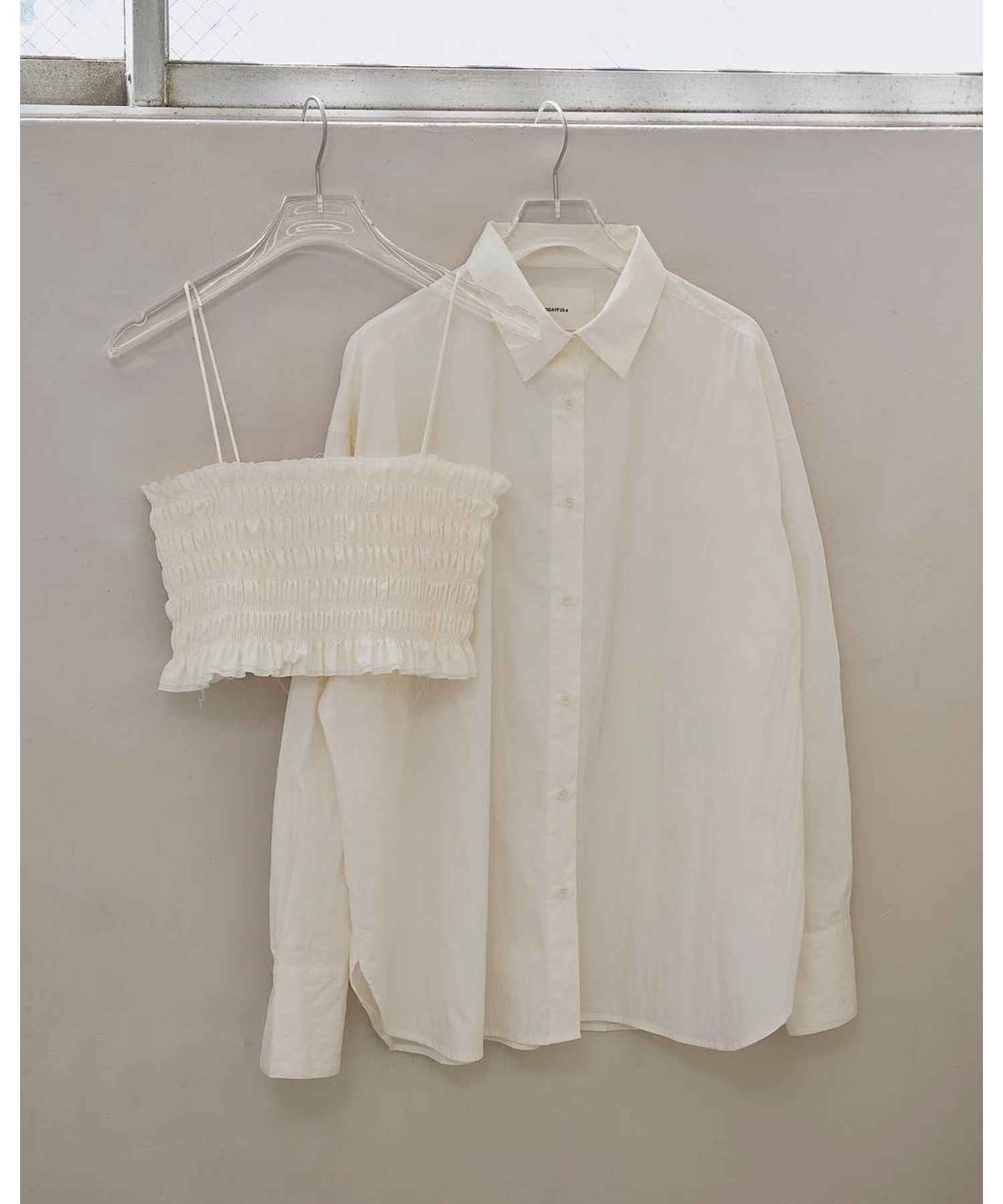 TODAYFUL(トゥデイフル)】 Shirring Bustier Layered Shirts｜PARIGOT