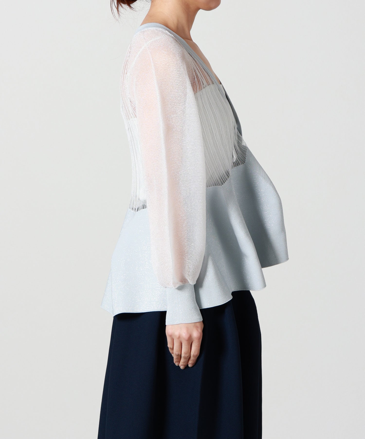 CFCL(シーエフシーエル)】 POTTERY GLITTER PUFF SLEEVE CARDIGAN