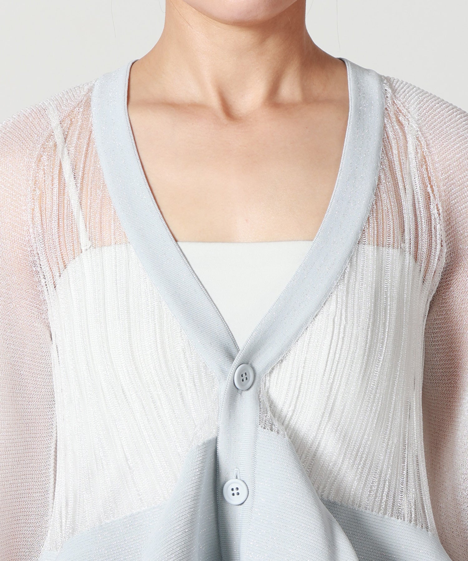 CFCL(シーエフシーエル)】 POTTERY GLITTER PUFF SLEEVE CARDIGAN
