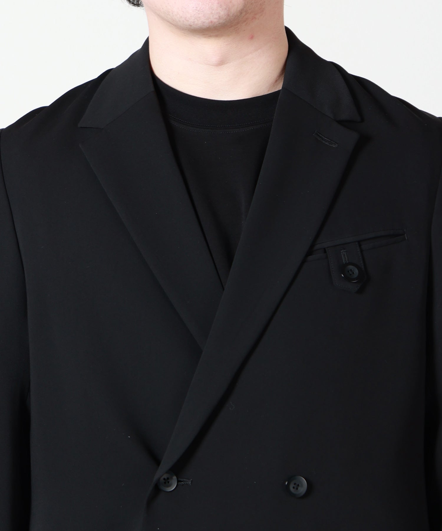 CULLNI(クルニ)】 Double Cloth Button-Tab Pocket Tailored Jacket