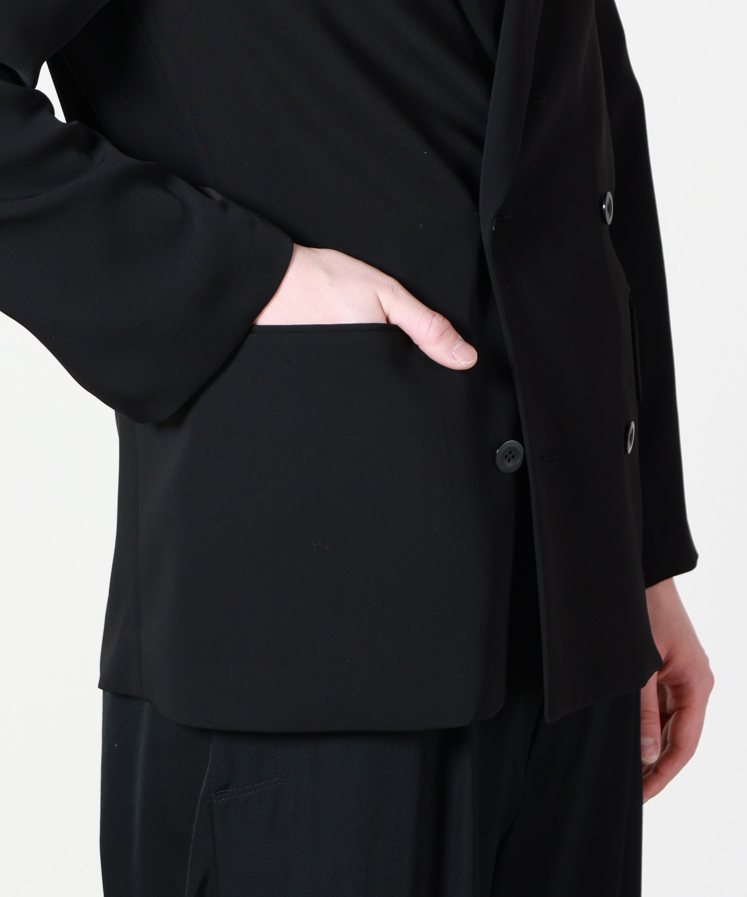 CULLNI(クルニ)】 Double Cloth Button-Tab Pocket Tailored Jacket