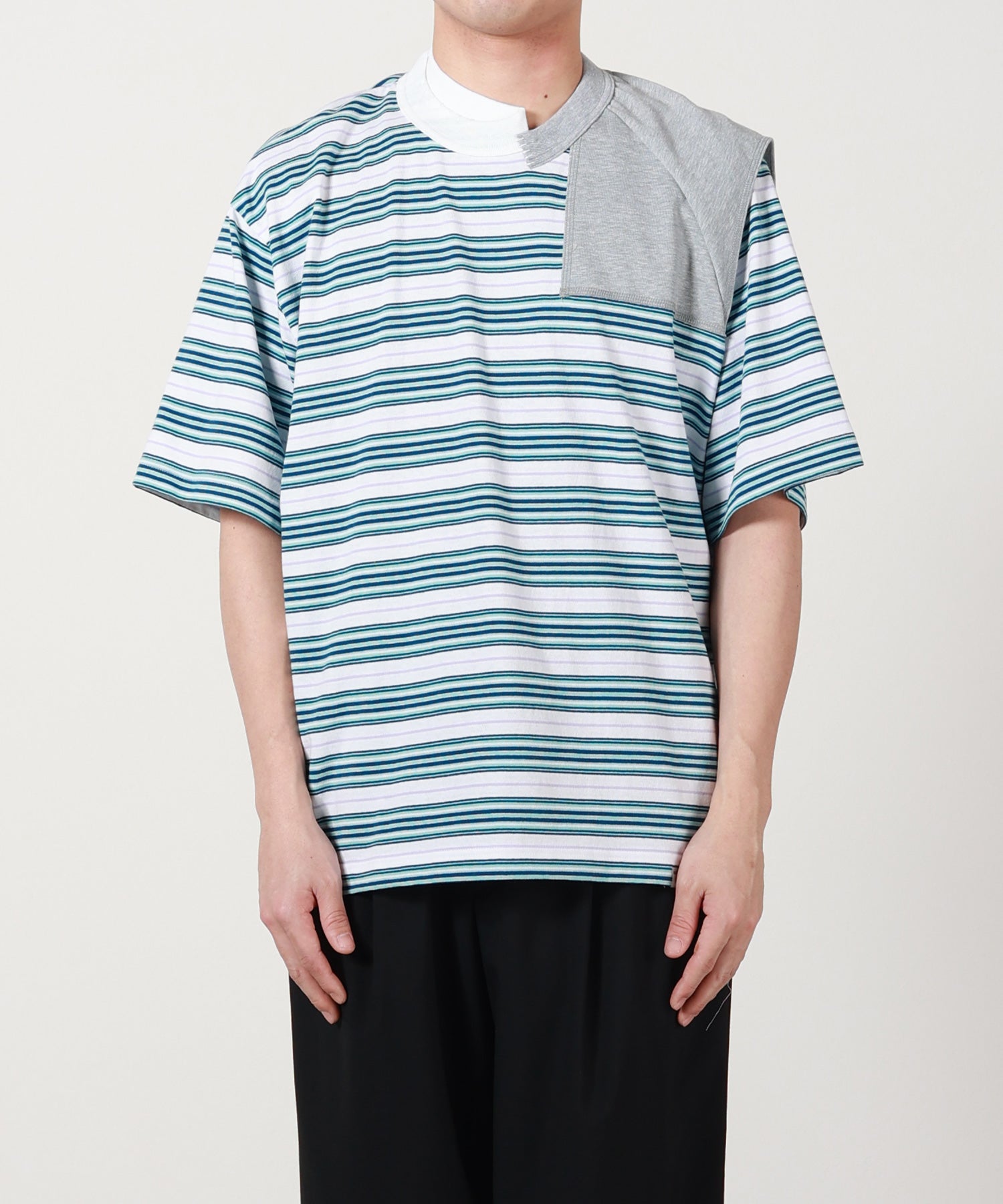 【即購入可】20ss kolor/BEACON tiedye bigShirt kolor BEACON(カラービーコン)】 ドッキング T-Shirt｜PARIGOT ONLINE