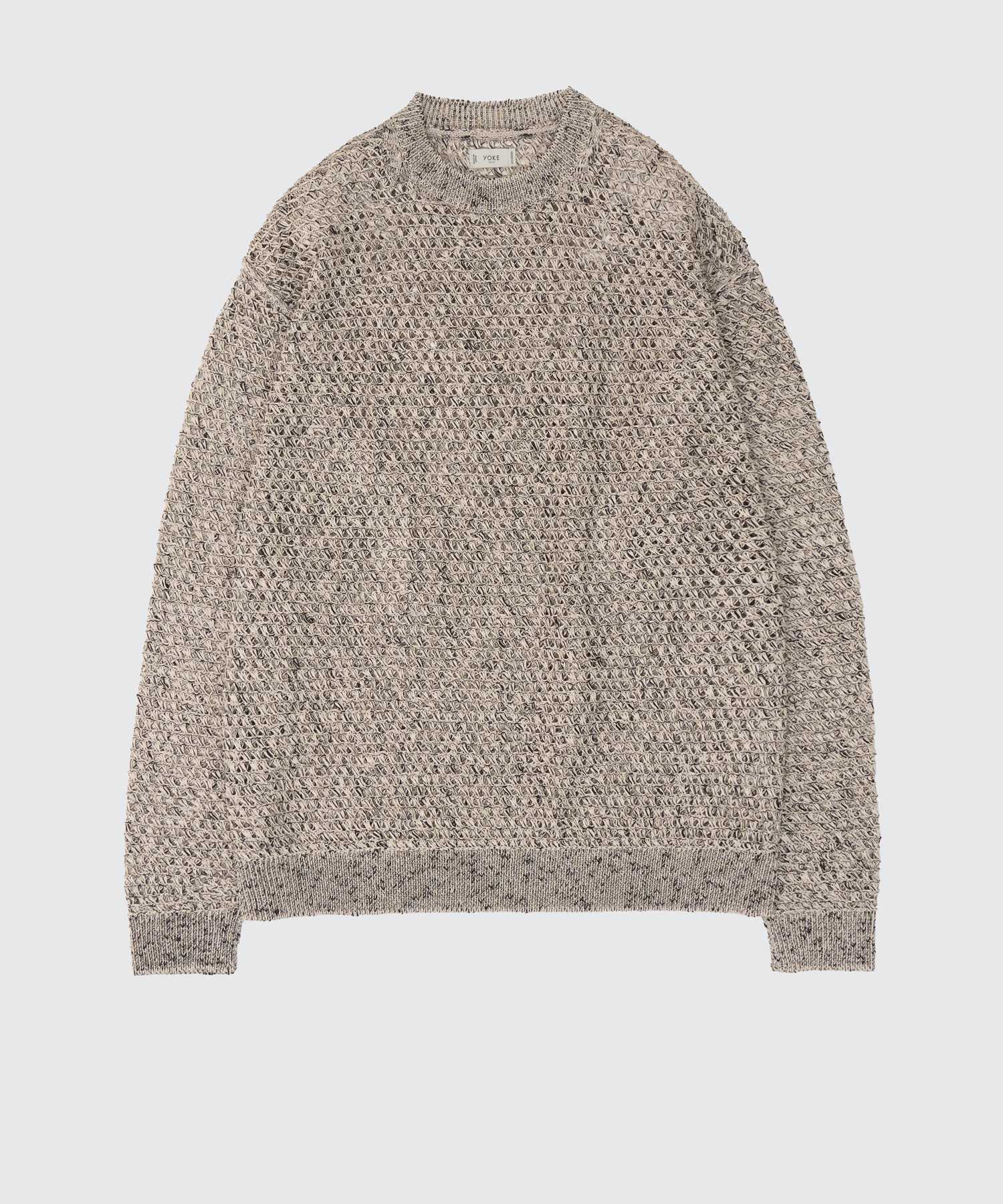 YOKE(ヨーク)】 Mesh Knit Shirt Crewneck Sweater｜PARIGOT ONLINE
