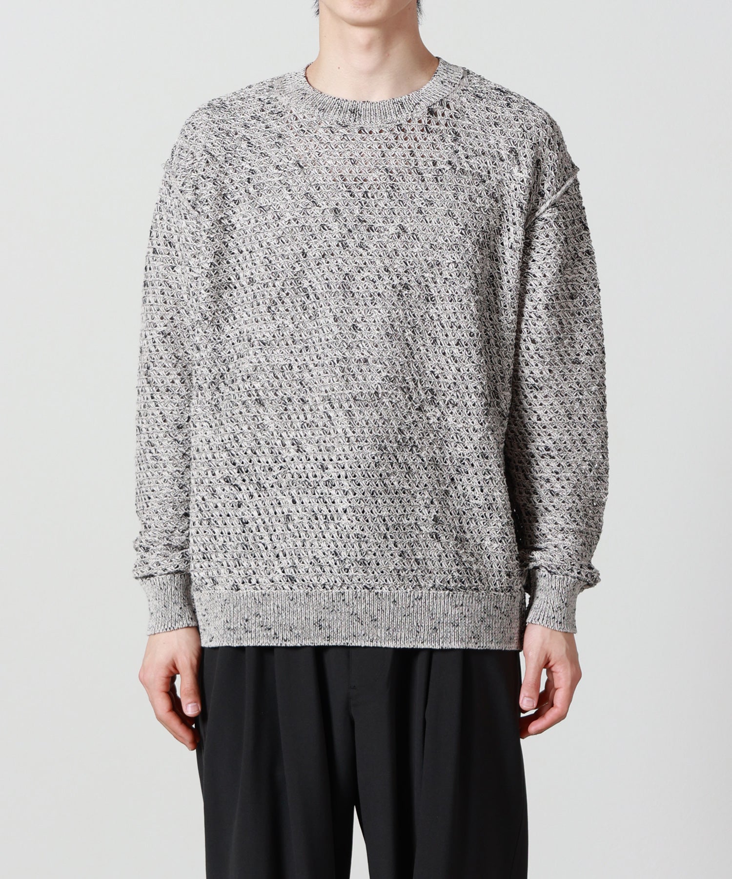 YOKE(ヨーク)】 Mesh Knit Shirt Crewneck Sweater｜PARIGOT ONLINE