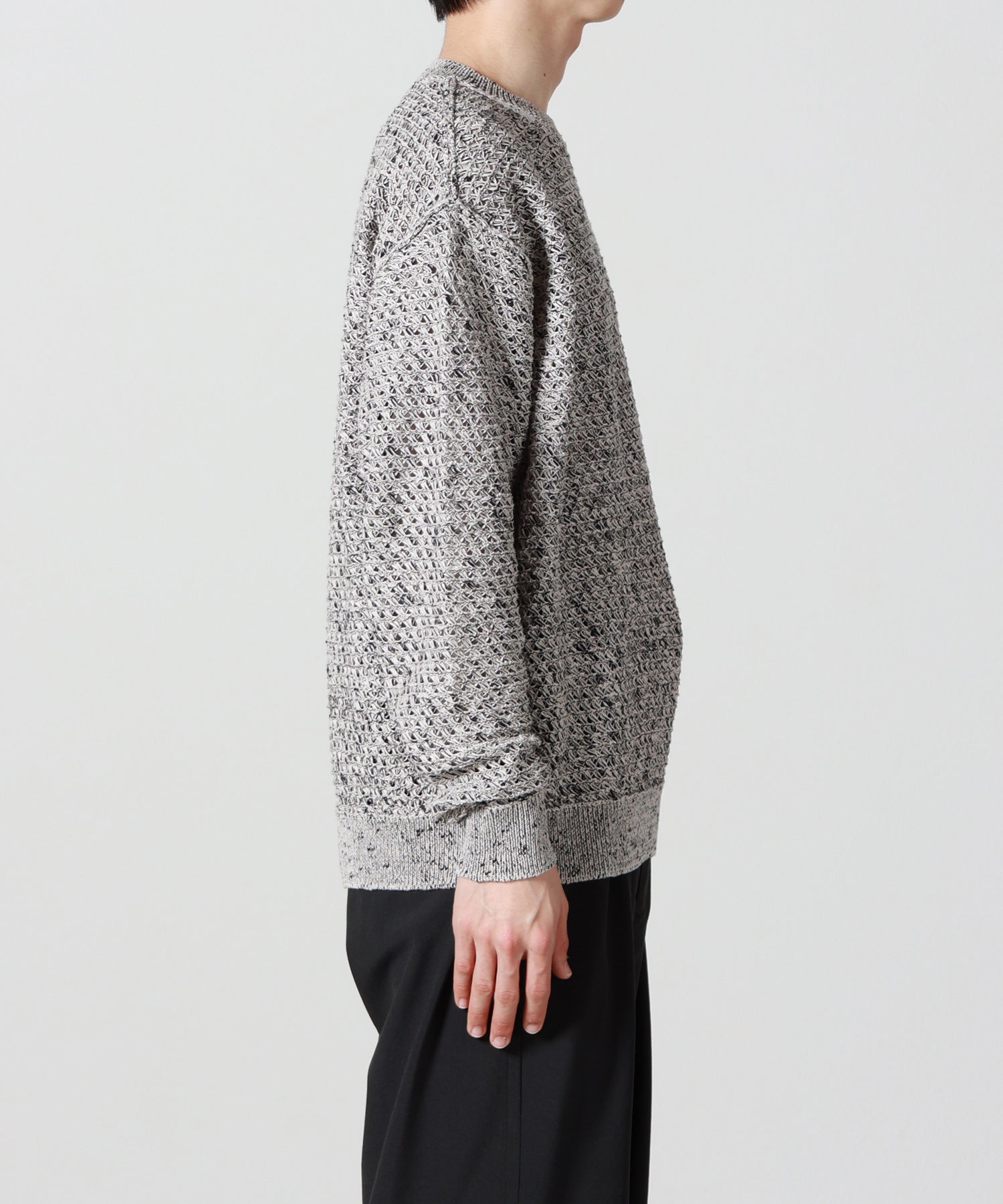 YOKE(ヨーク)】 Mesh Knit Shirt Crewneck Sweater｜PARIGOT ONLINE