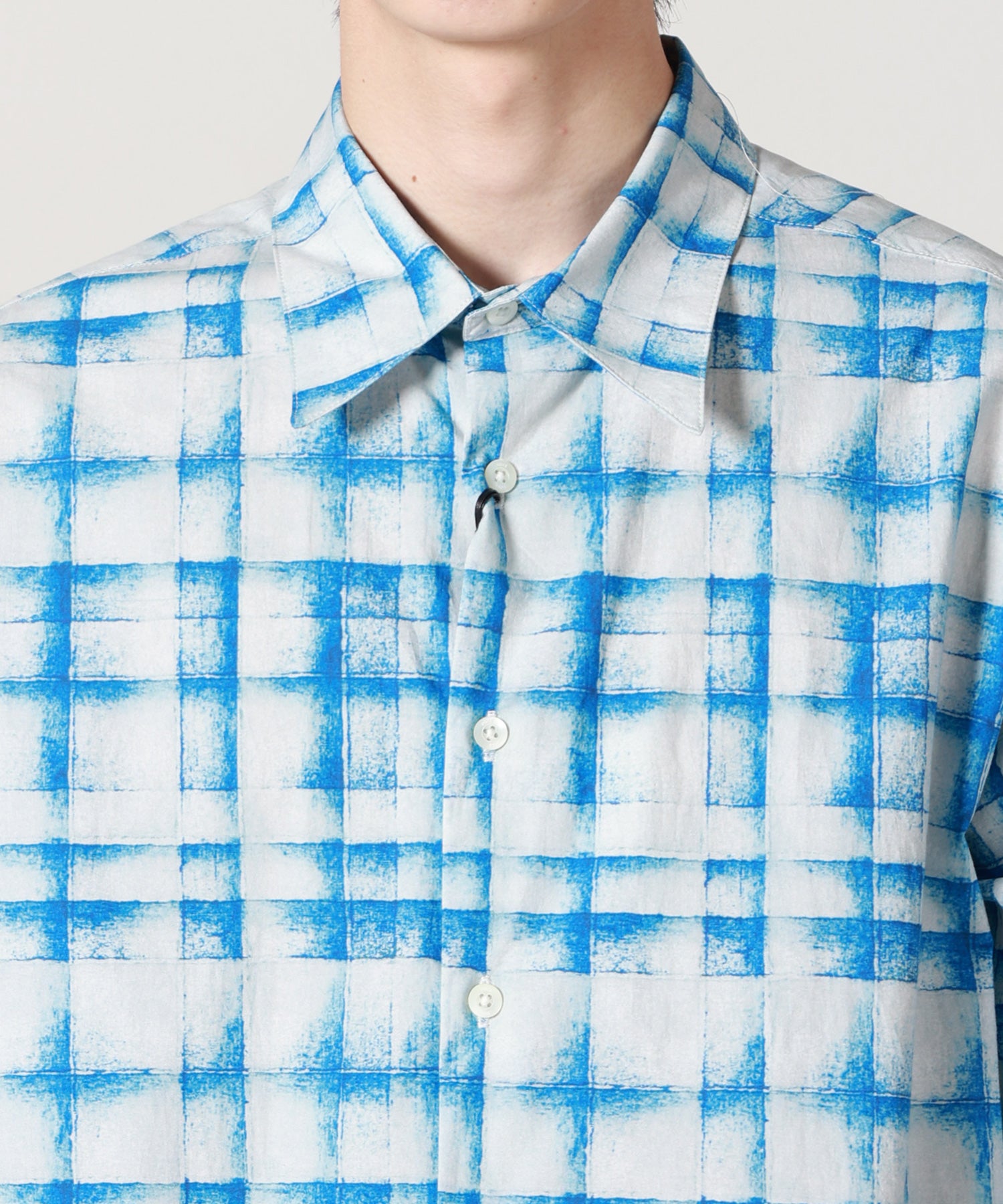 YOKE(ヨーク)】 Plaid Cotton Typewriter Loose Fit Shirt｜PARIGOT