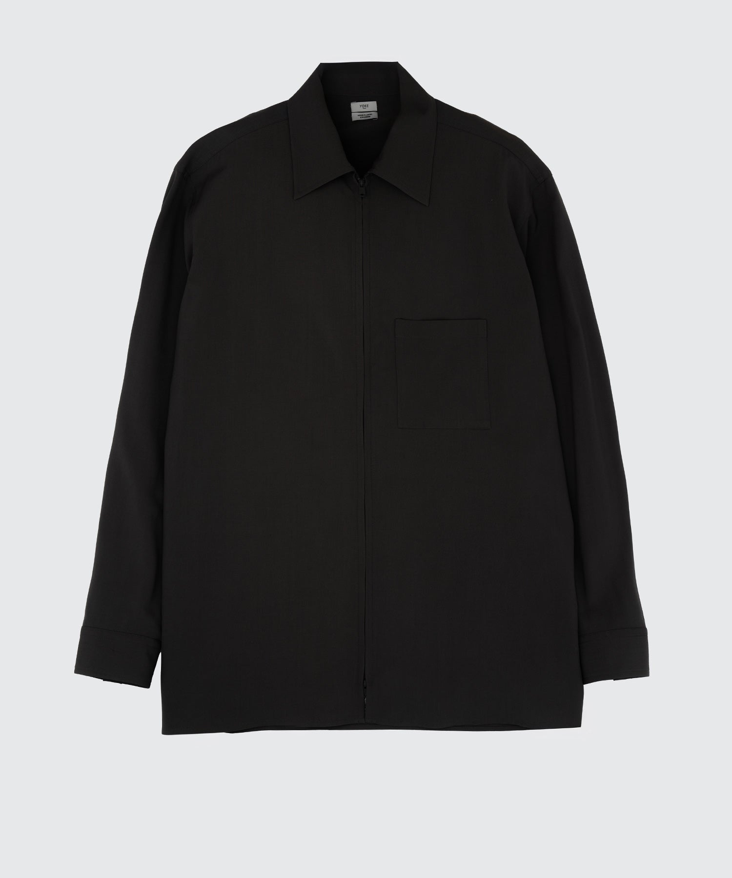 YOKEヨーク　フリースシャツ　黒　２サイズ　ふわふわ　日本製 YK22AW YOKE(ヨーク)】 Wool Washer Tropical Zip Shirt｜PARIGOT ONLINE