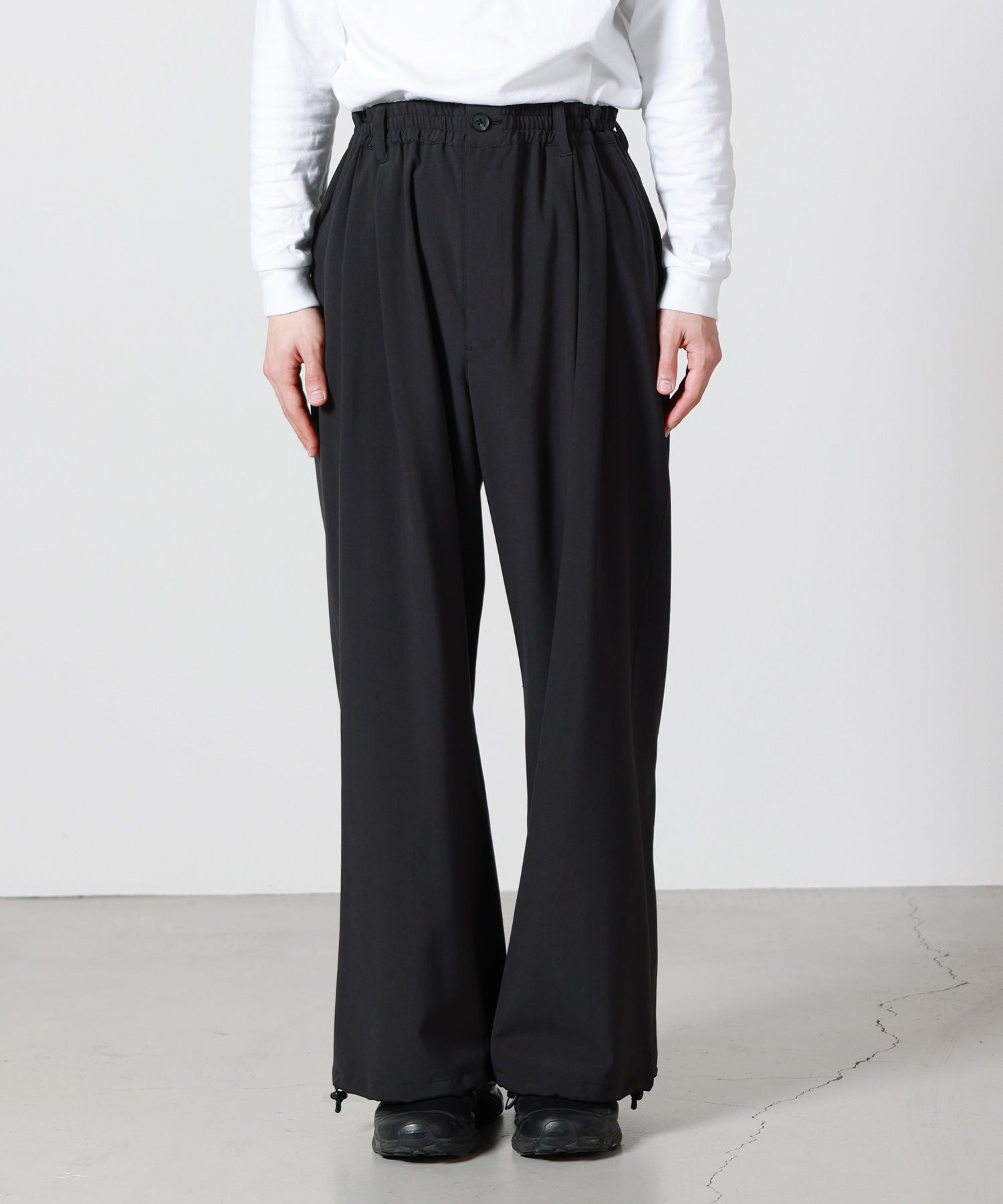 YOKE(ヨーク)】 Wool Washer Tropical 2pleated Easy Trousers
